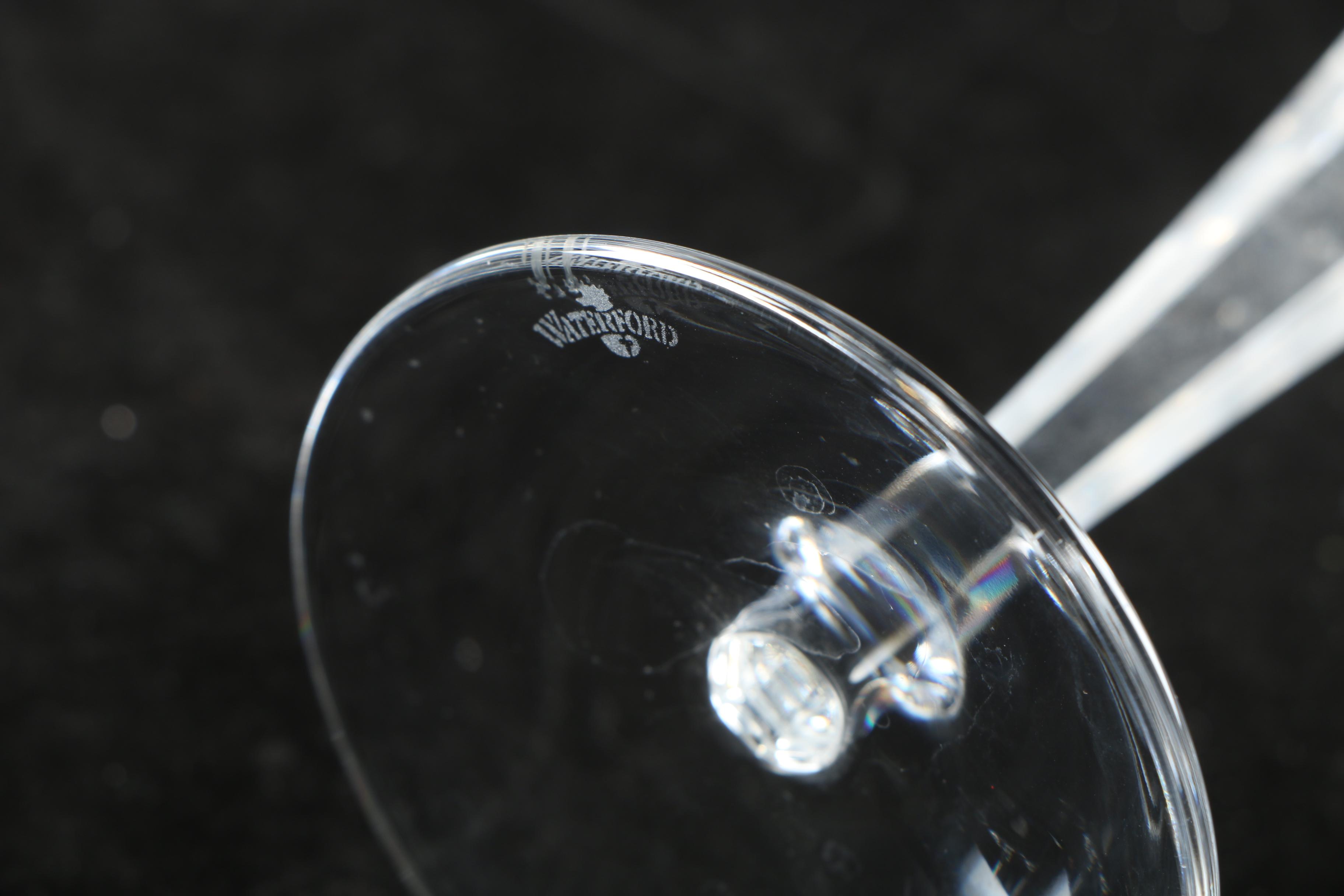 Collection of Waterford Crystal "Millenium" Champagne Flutes