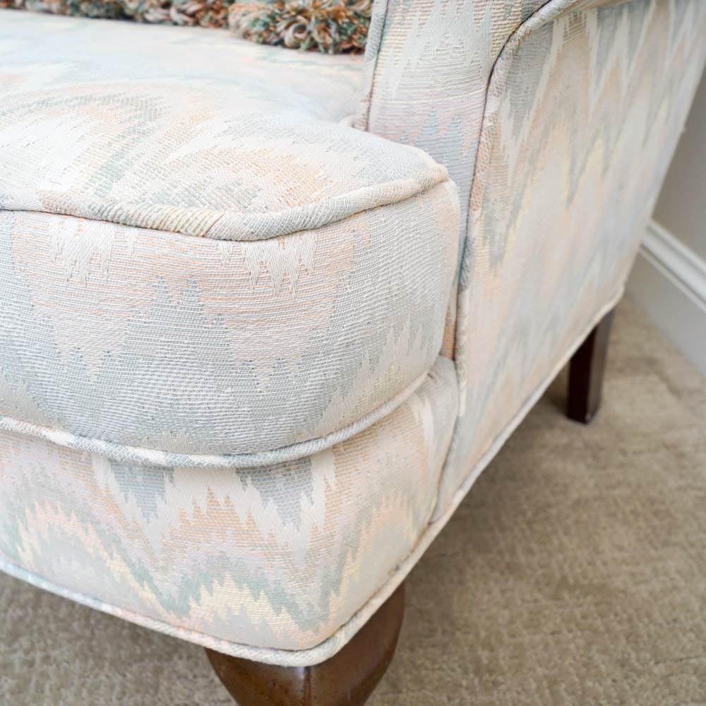 Queen Anne Style Wingback Chair