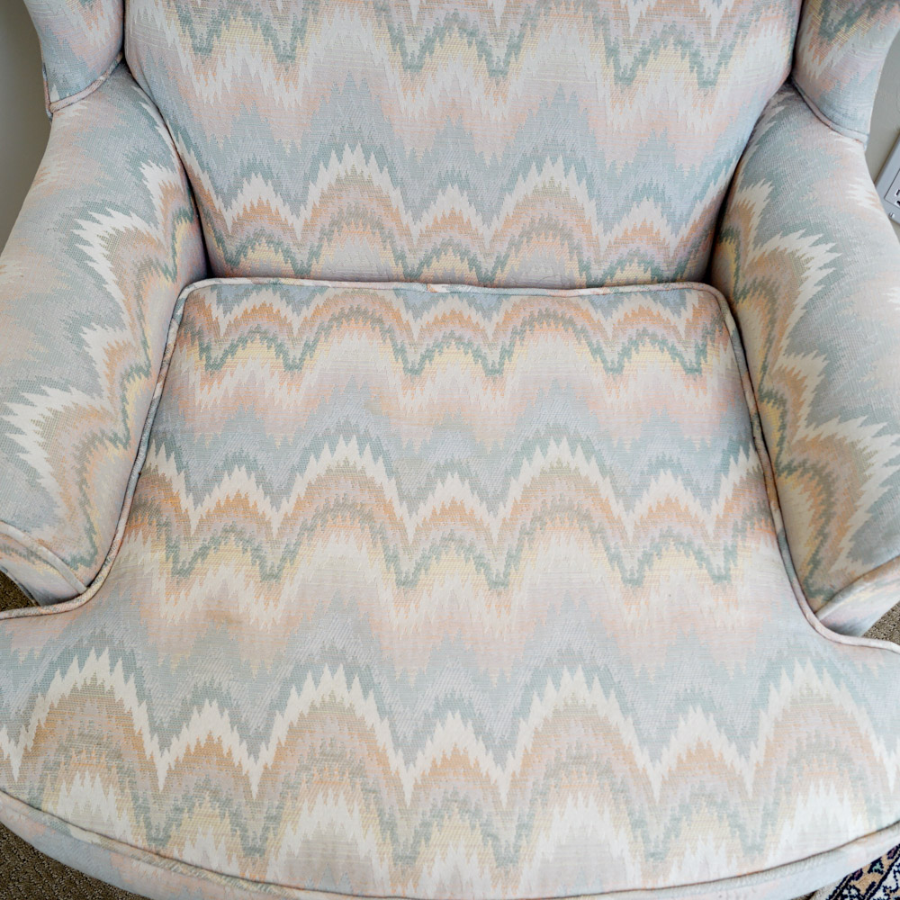 Queen Anne Style Wingback Chair