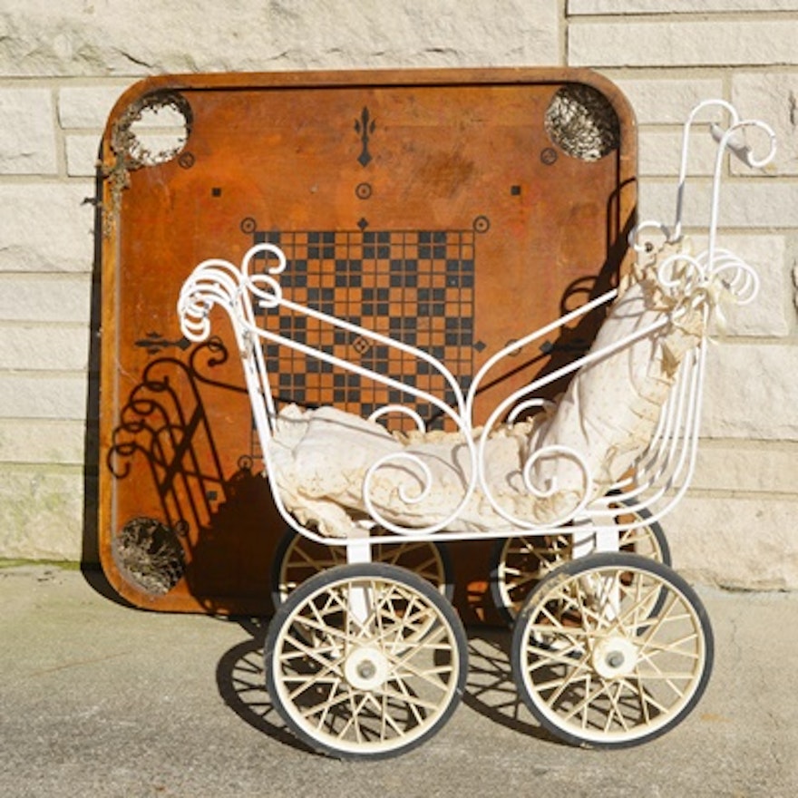 The Carrom Room Co. Game Board and Baby Carriage