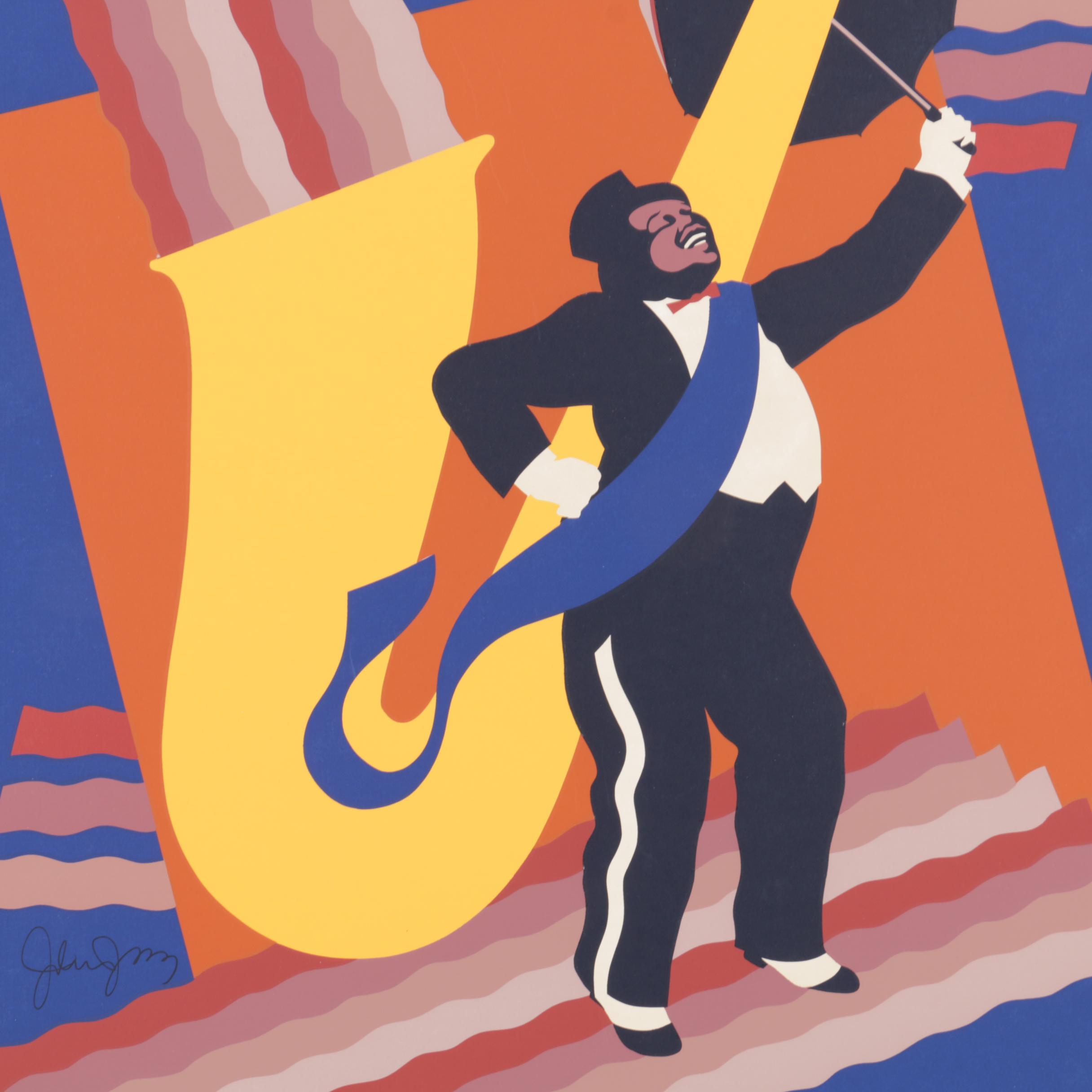 John Martinez Limited Edition 1979 New Orleans Jazz and Heritage Festival Poster