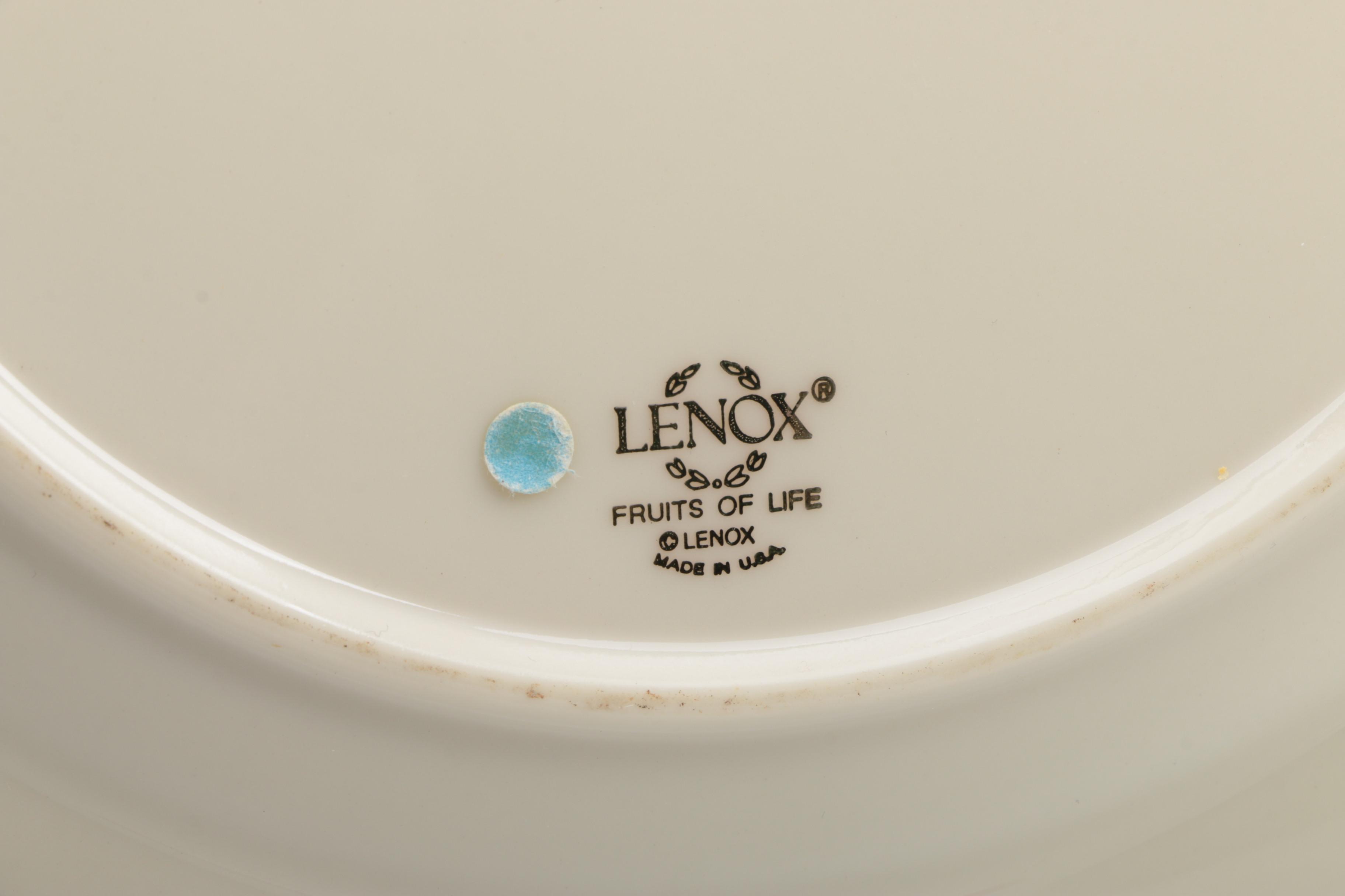 Lenox "Fruits of Life" Bone China Tiered Serving Tray