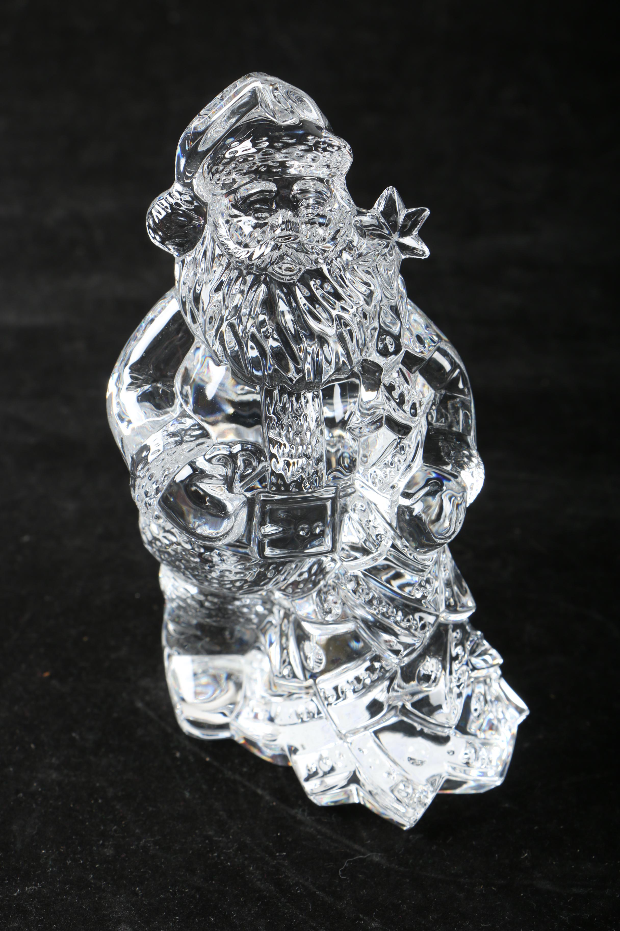 Waterford Crystal Santa and Music Box