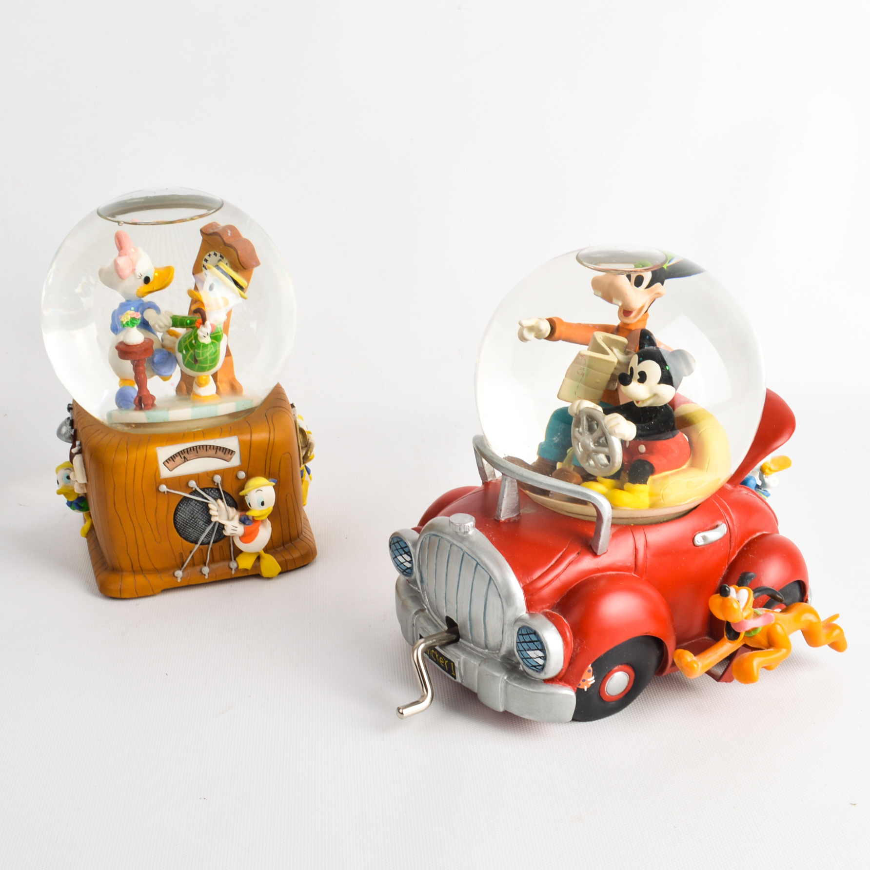 Two Disney Character Musical Snow Globes
