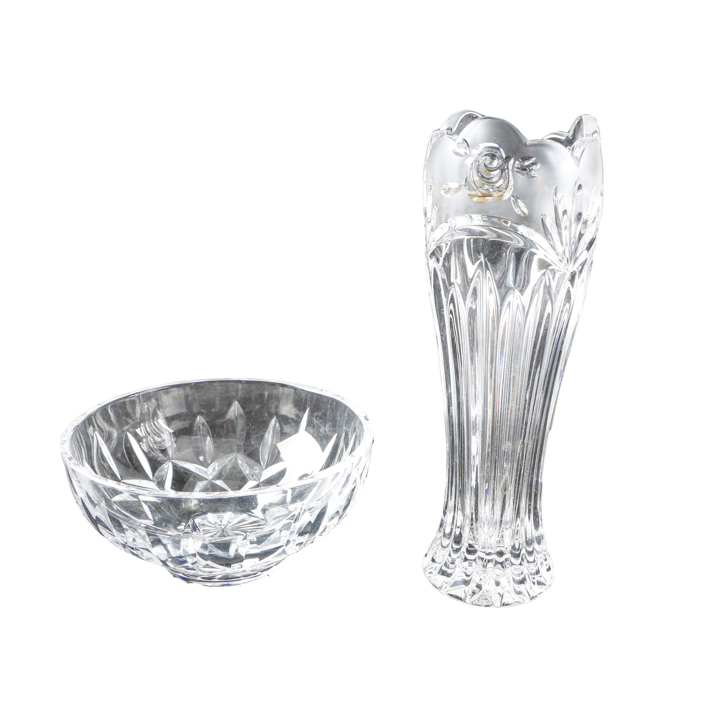 Waterford Crystal "Lismore" Bowl with a Vase