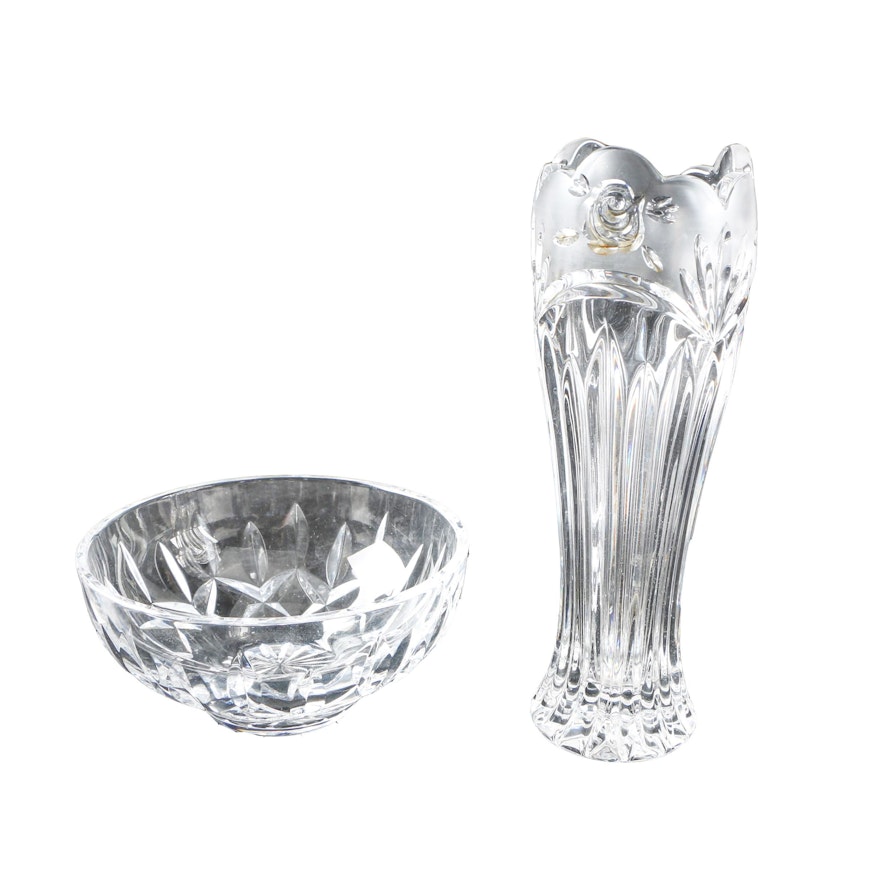 Waterford Crystal "Lismore" Bowl with a Vase