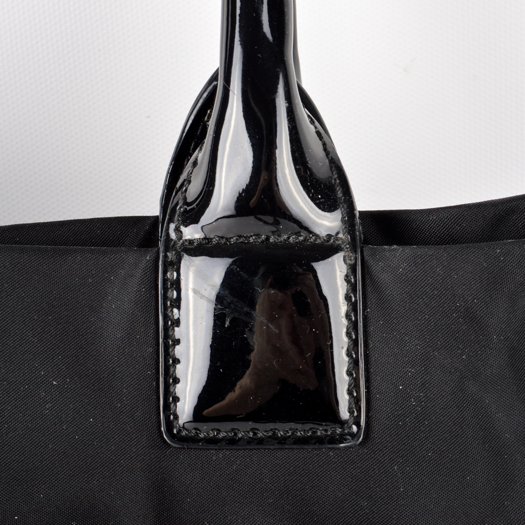 Tory Burch Black Nylon and Patent Leather "Ella" Tote