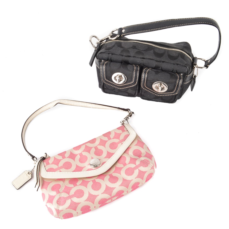 Two Coach Petite Convertible Handbags/Wristlets