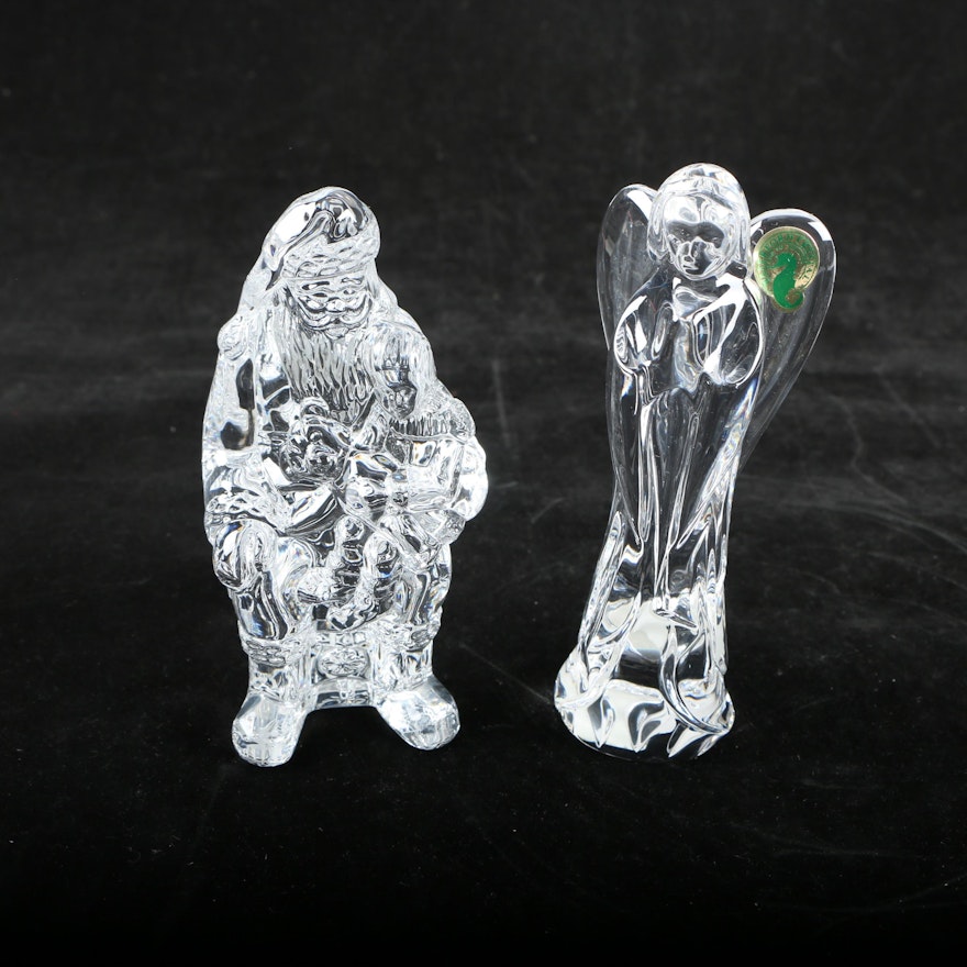 Waterford Crystal Angel and Santa Figures