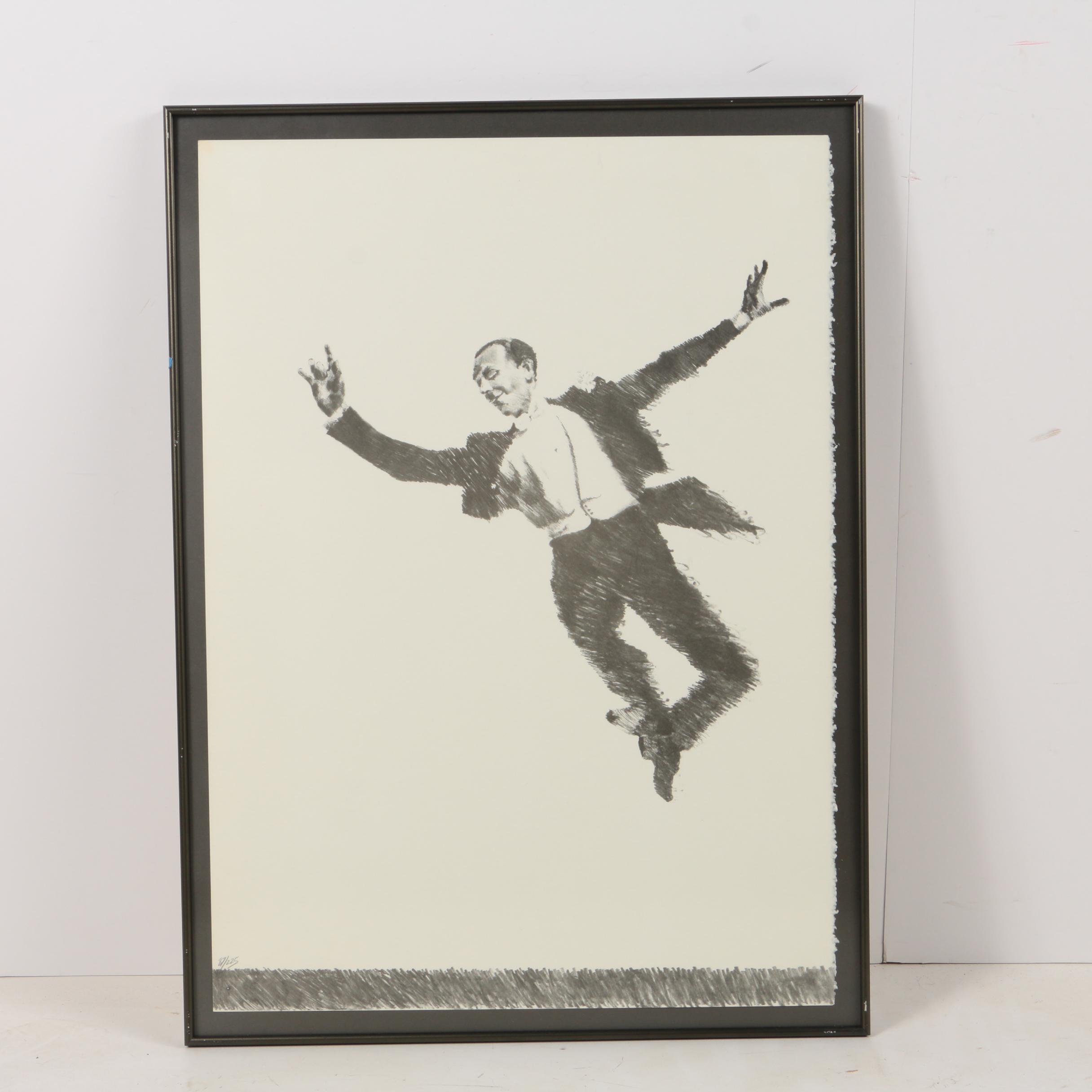 Robin Cantrell Limited Edition Offset Lithograph Prints of Fred Astaire Dancing