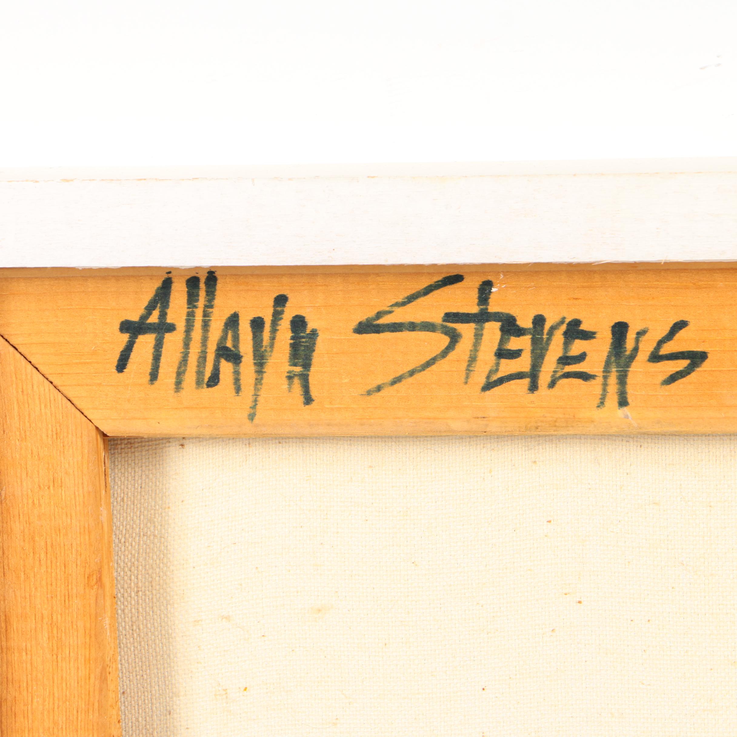 Allayn Stevens Acrylic Painting on Canvas "The Yelland's Patio"