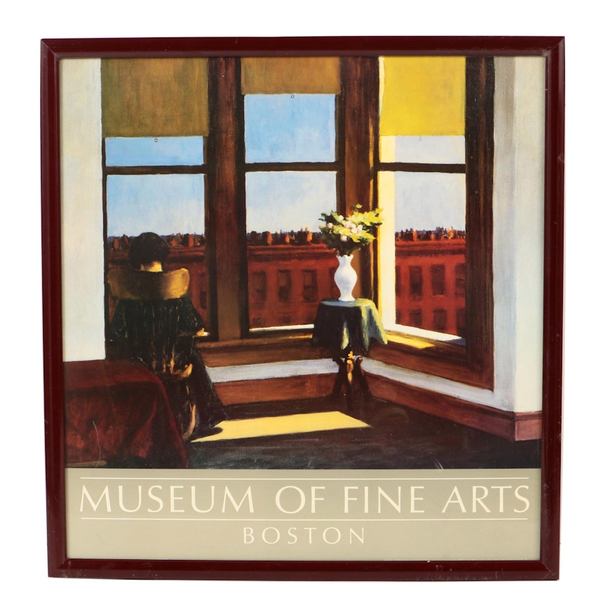 MFA "Room In Brooklyn" after Edward Hopper Poster in Frame