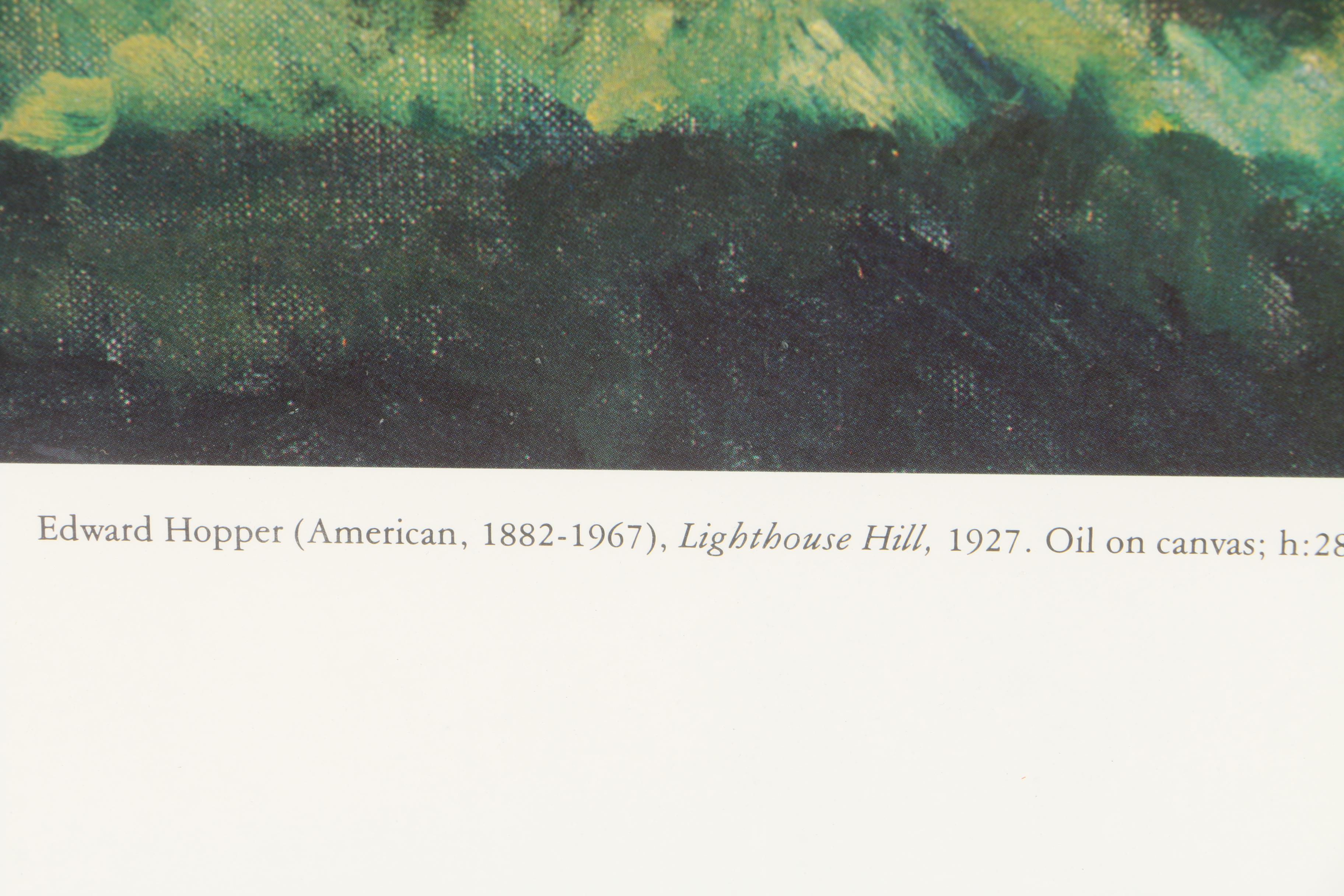 DMA "Lighthouse Hill" after Edward Hopper Poster in Frame