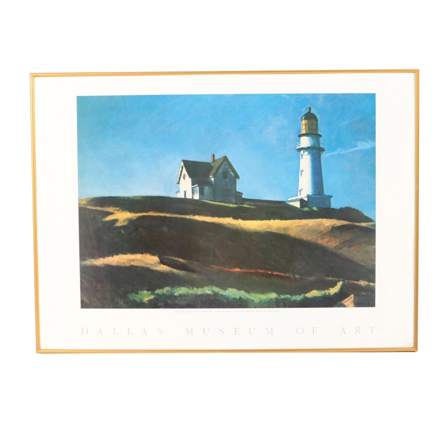 DMA "Lighthouse Hill" after Edward Hopper Poster in Frame