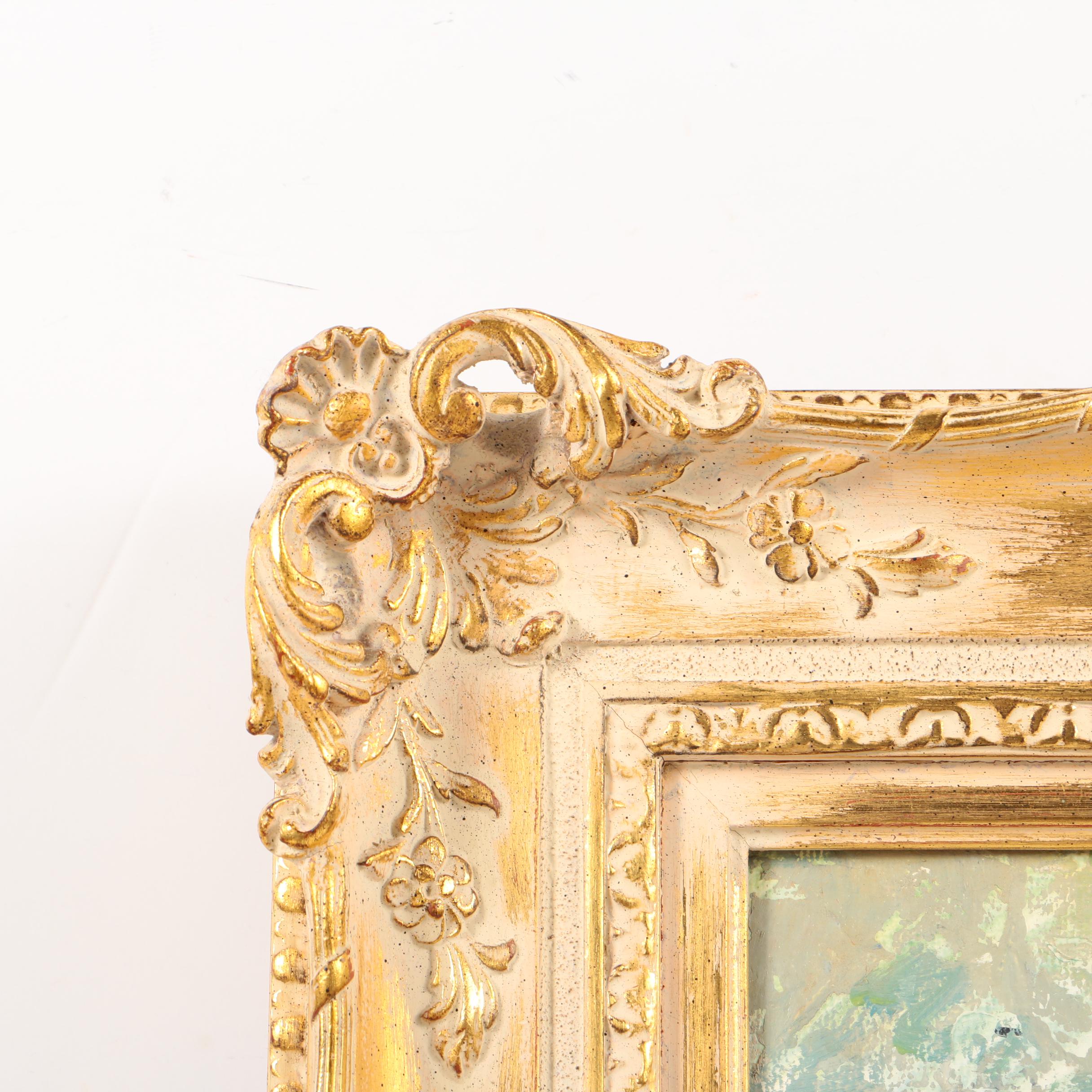 Daisy Olivia Dickinson Oil Painting on Board "A Courtyard in Toledo, Spain"