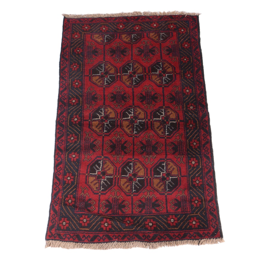 Hand-Knotted Turkmen Area Rug