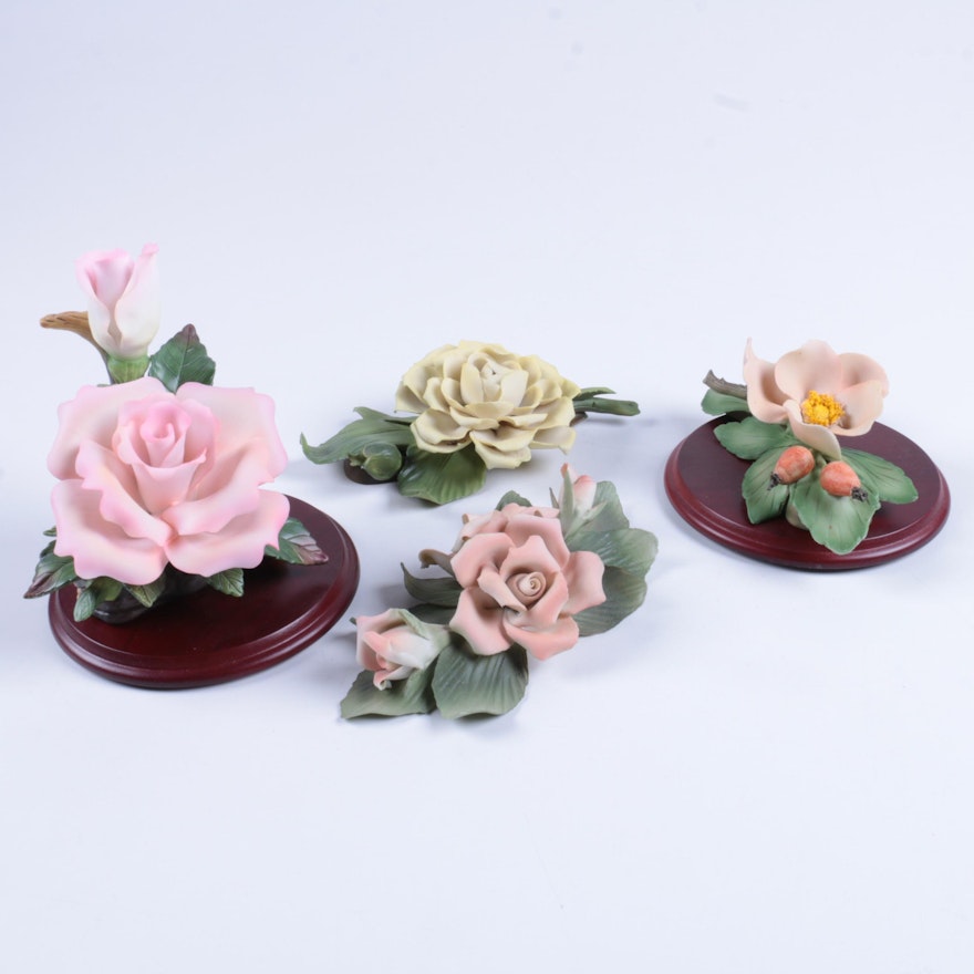 Italian Porcelain Flowers Including Capodimonte