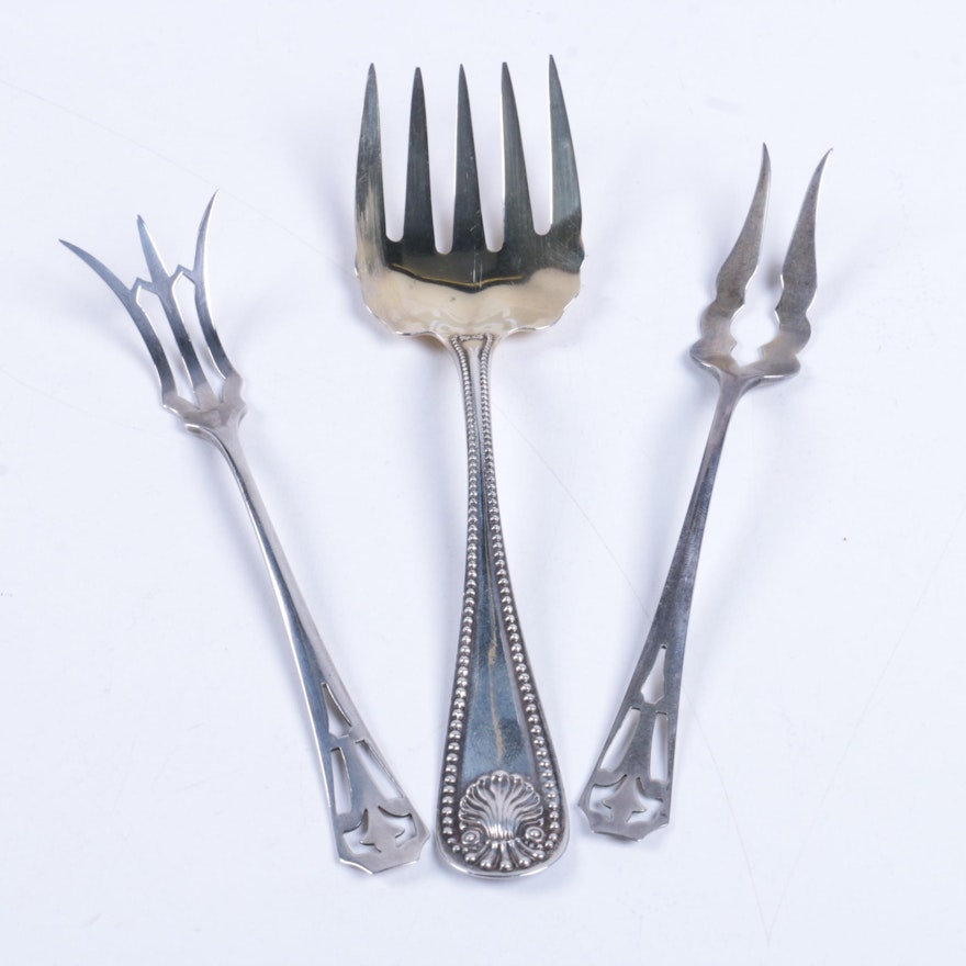 Sterling Silver Serving Forks