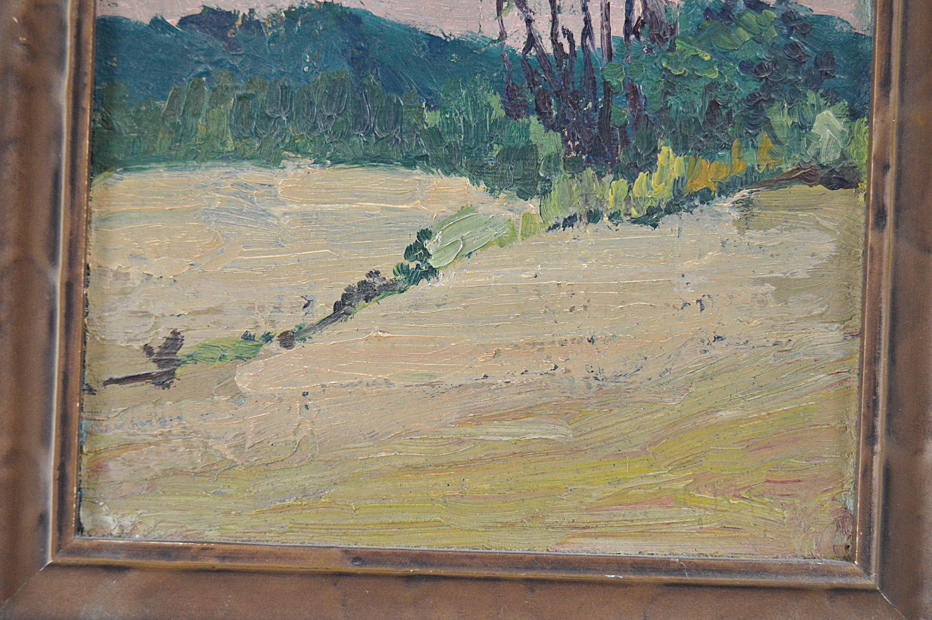 Original Oil on Artist's Board Landscape