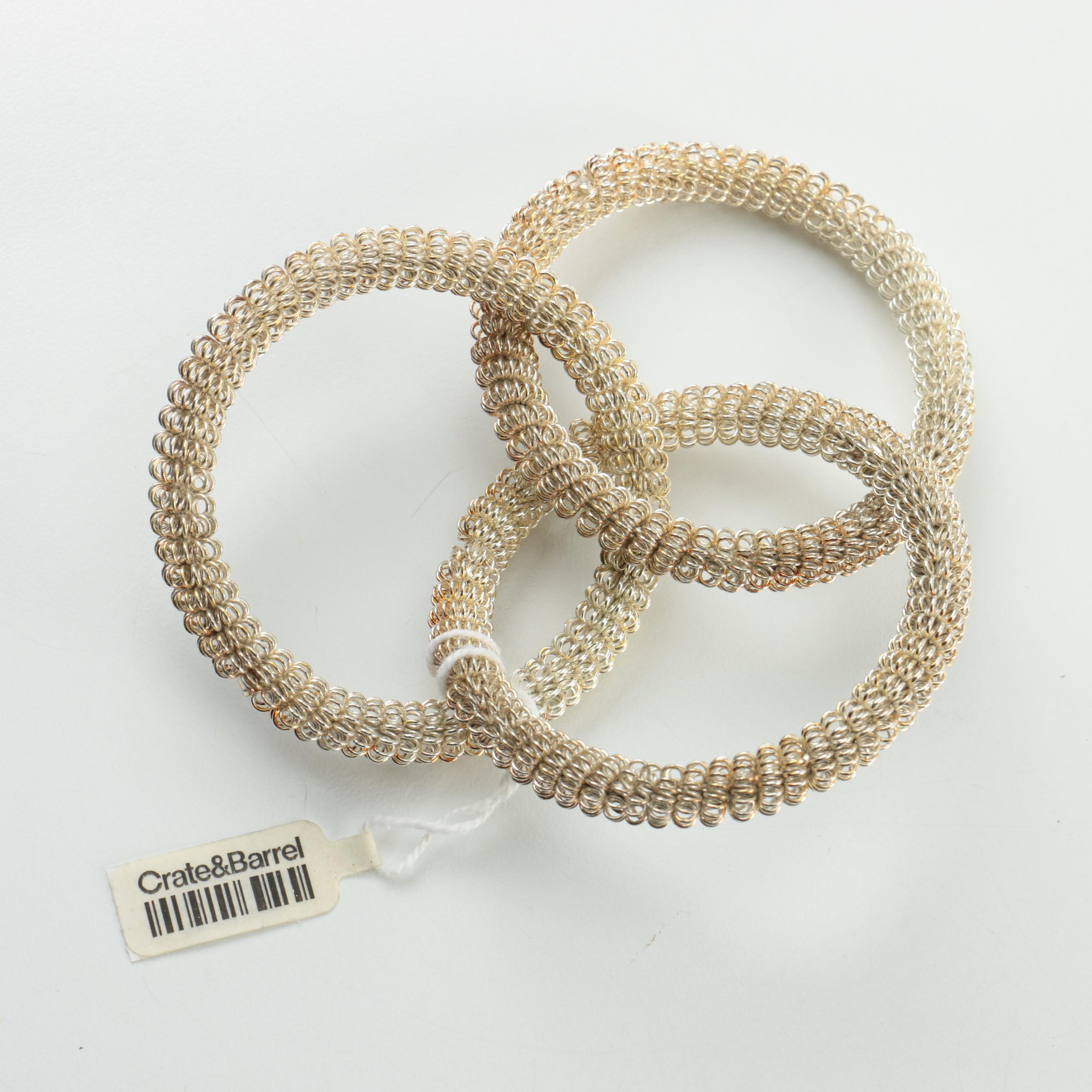 Vintage Tableware Assortment Including Department 56 Silver Plate Cones