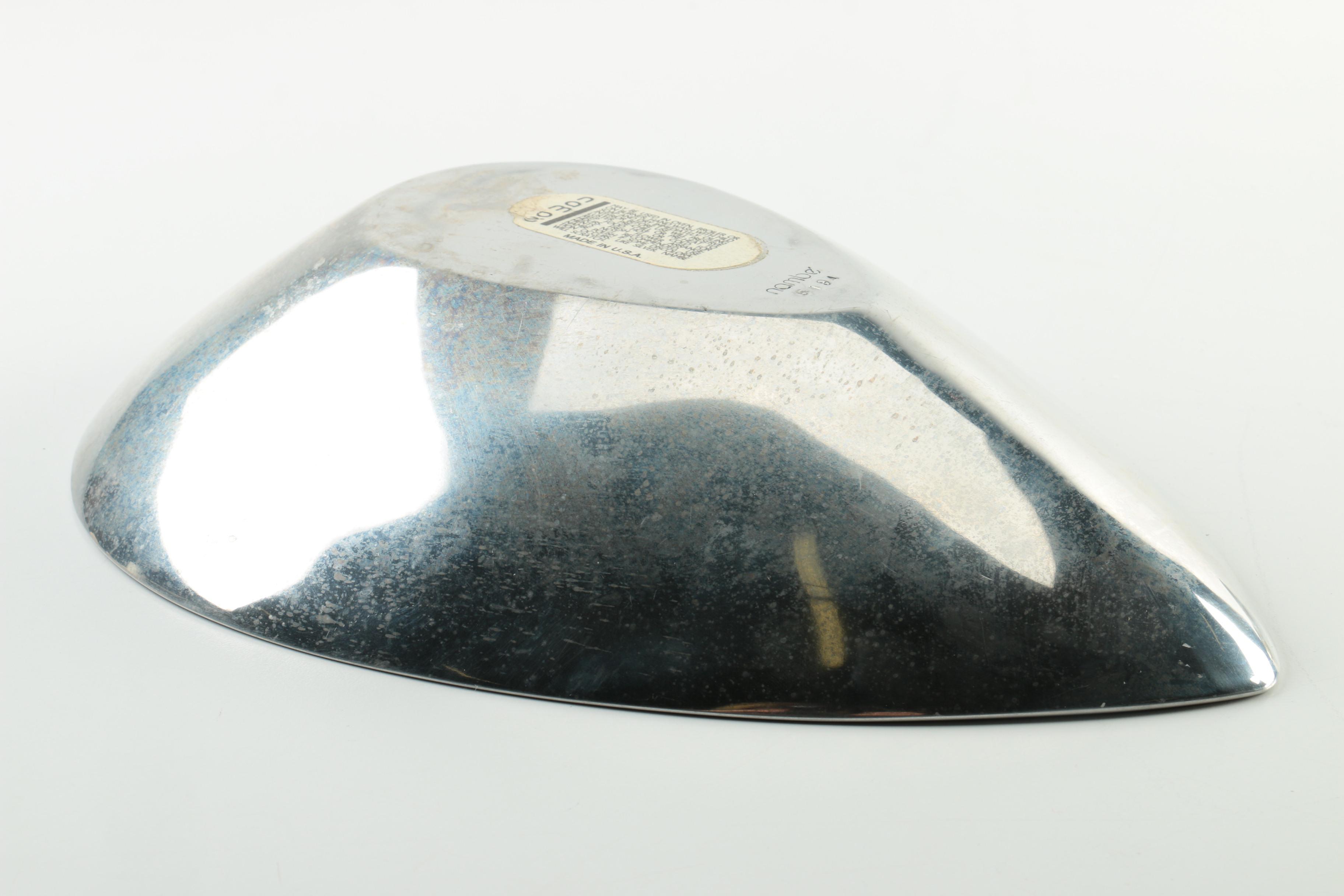 Vintage Tableware Assortment Including Department 56 Silver Plate Cones