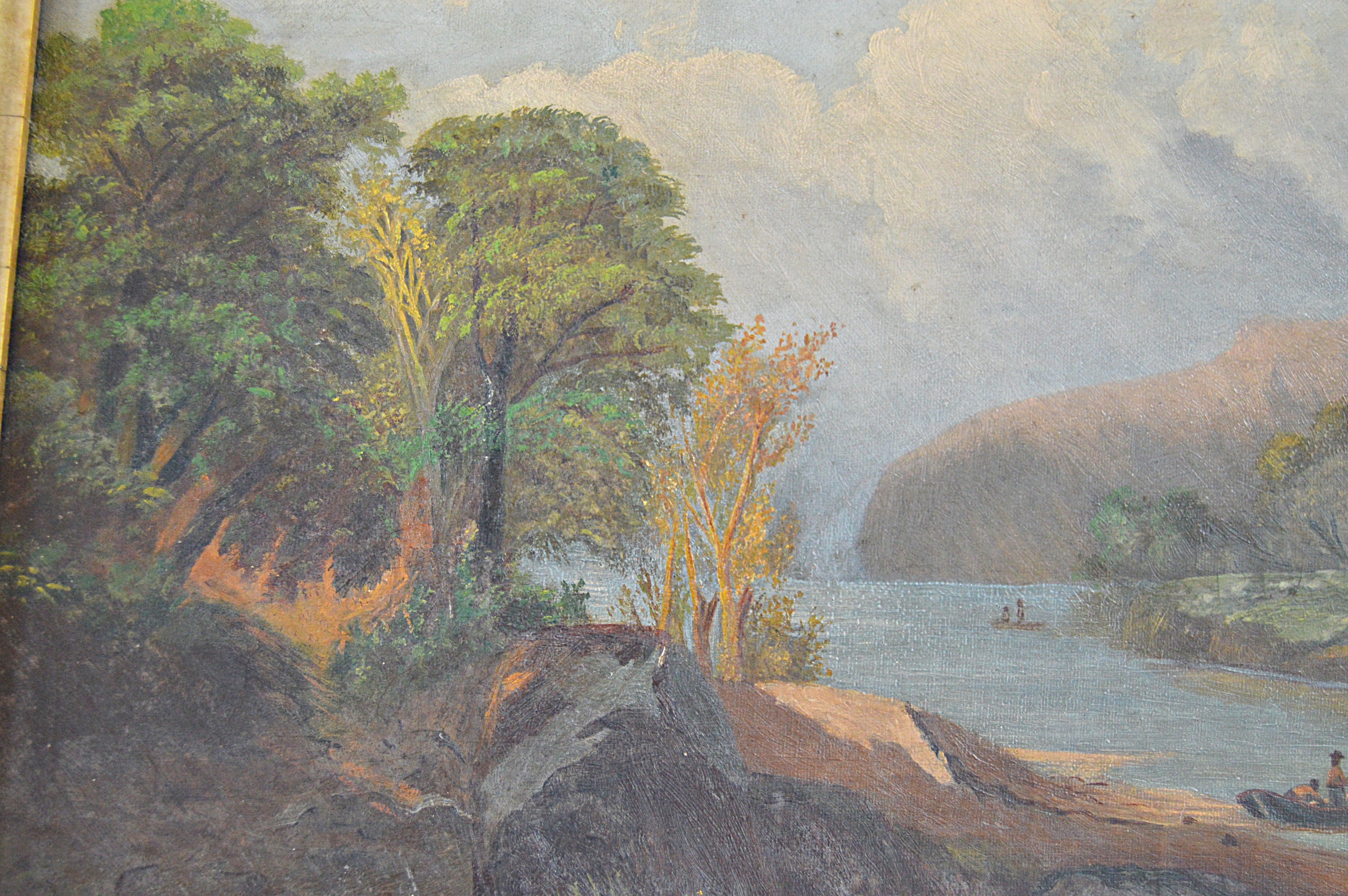 19th Century Original Oil Landscape on Canvas