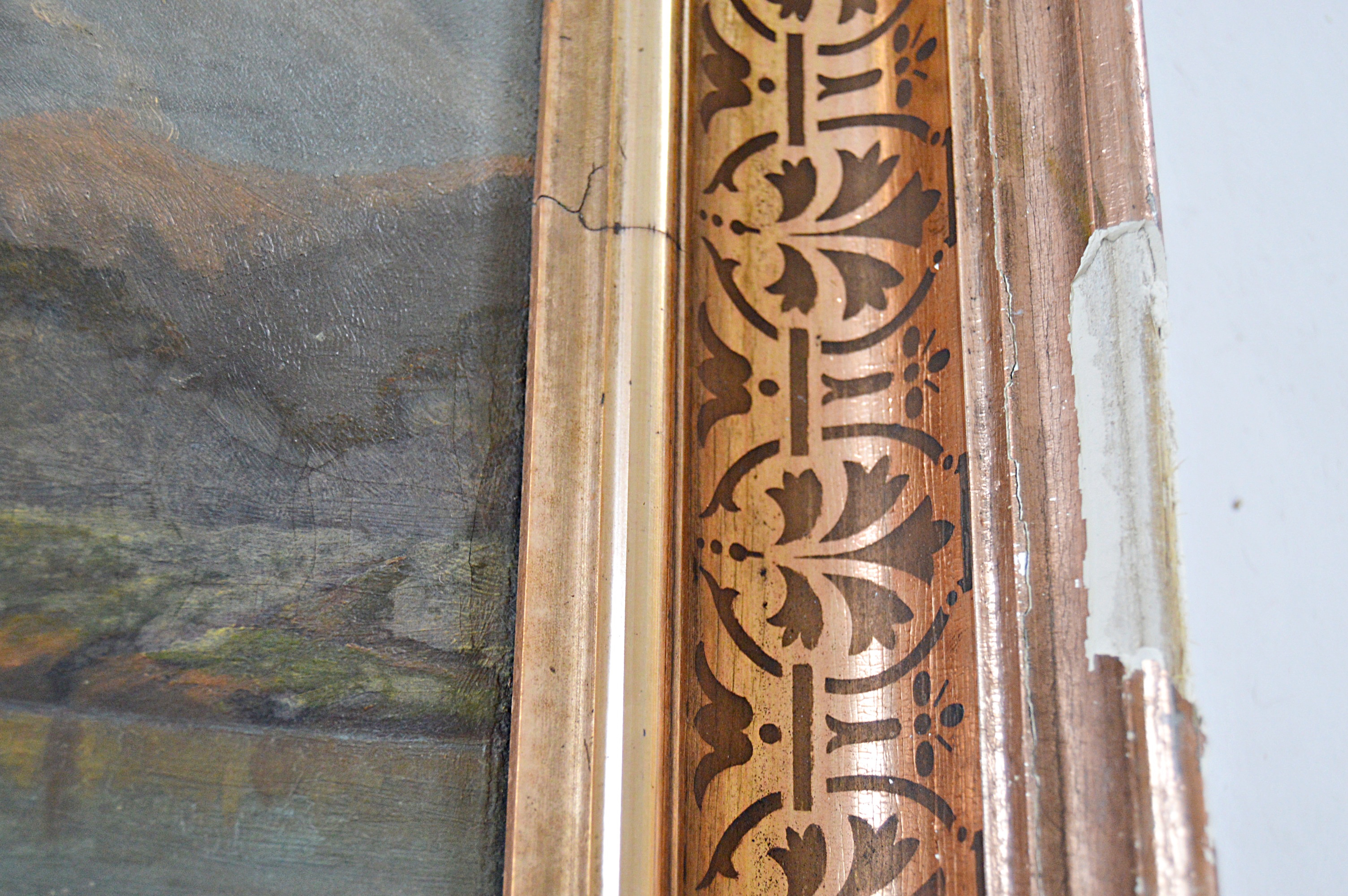 19th Century Original Oil Landscape on Canvas