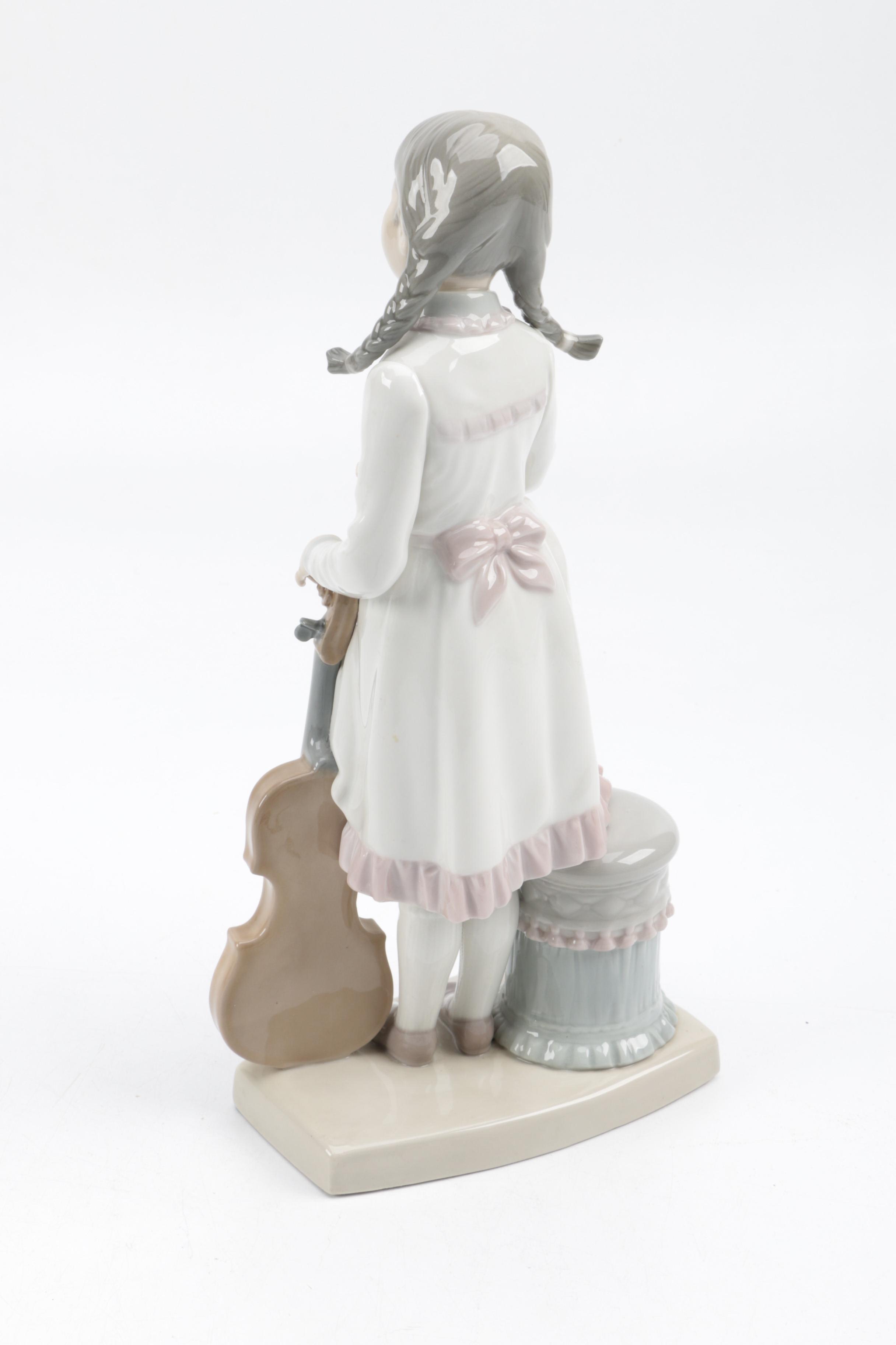 Lladró " Viola Lesson" Porcelain Figurine