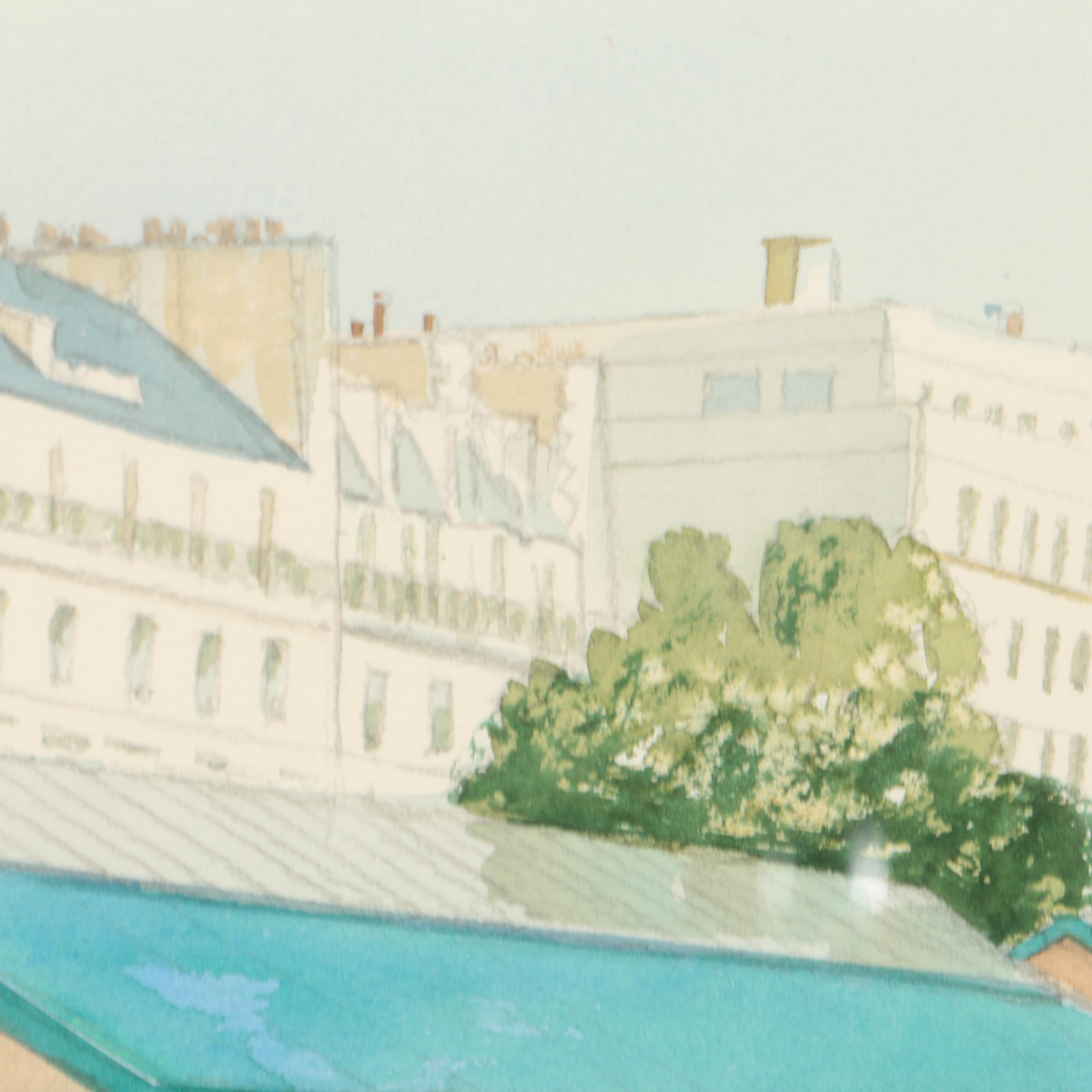 William Benecke Watercolor Painting on Paper "Paris"