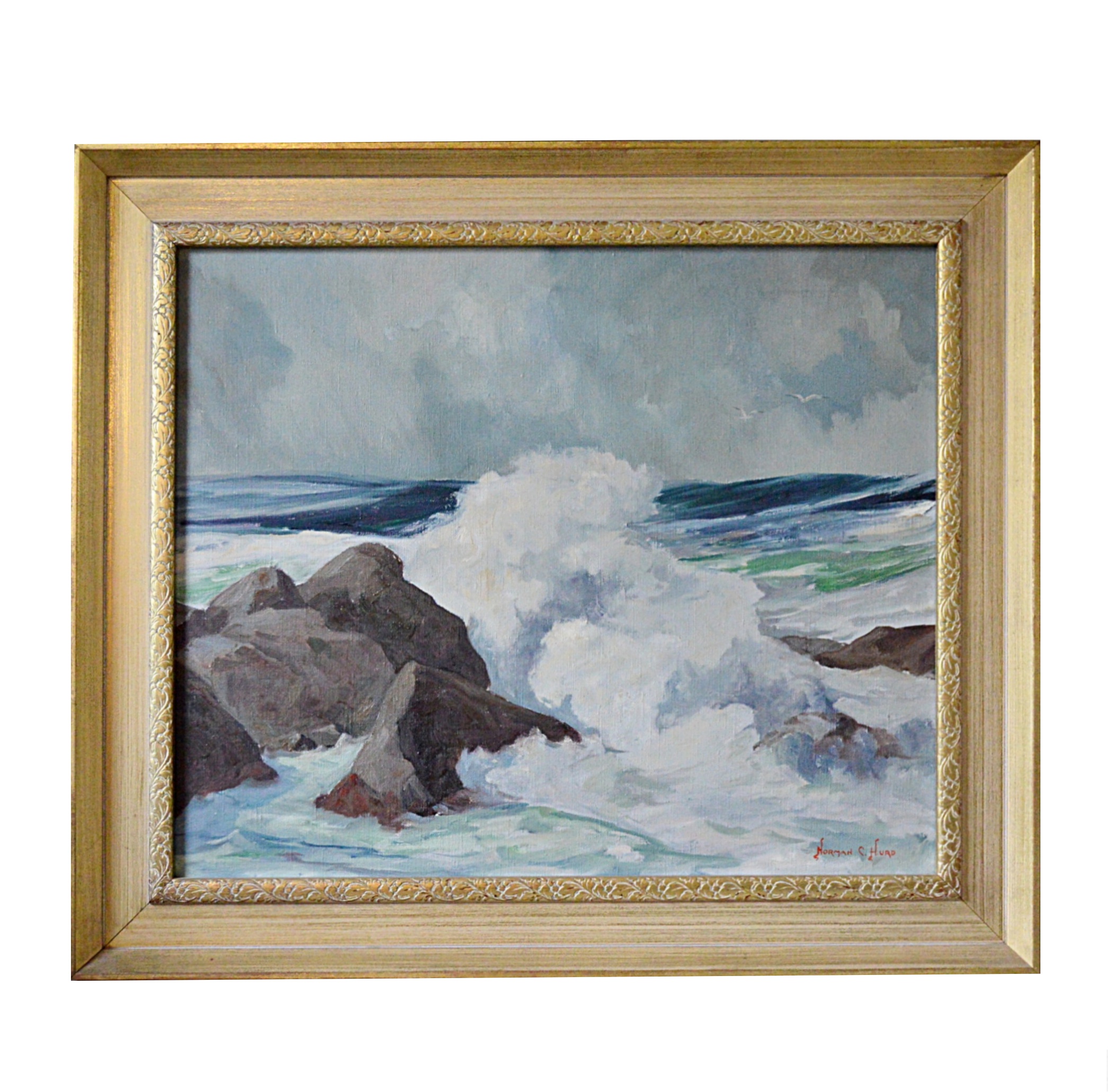 Norman C. Hurd Oil on Canvas Seascape