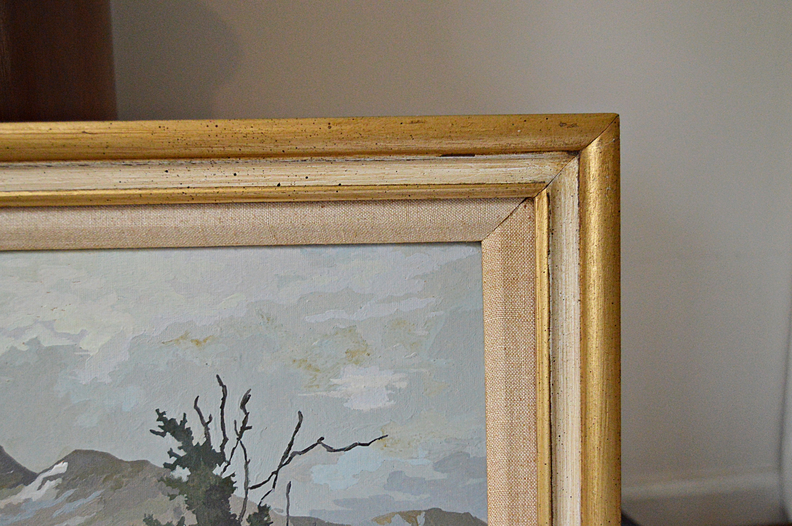 Mid-Century Paint-By-Number Oil Landscape