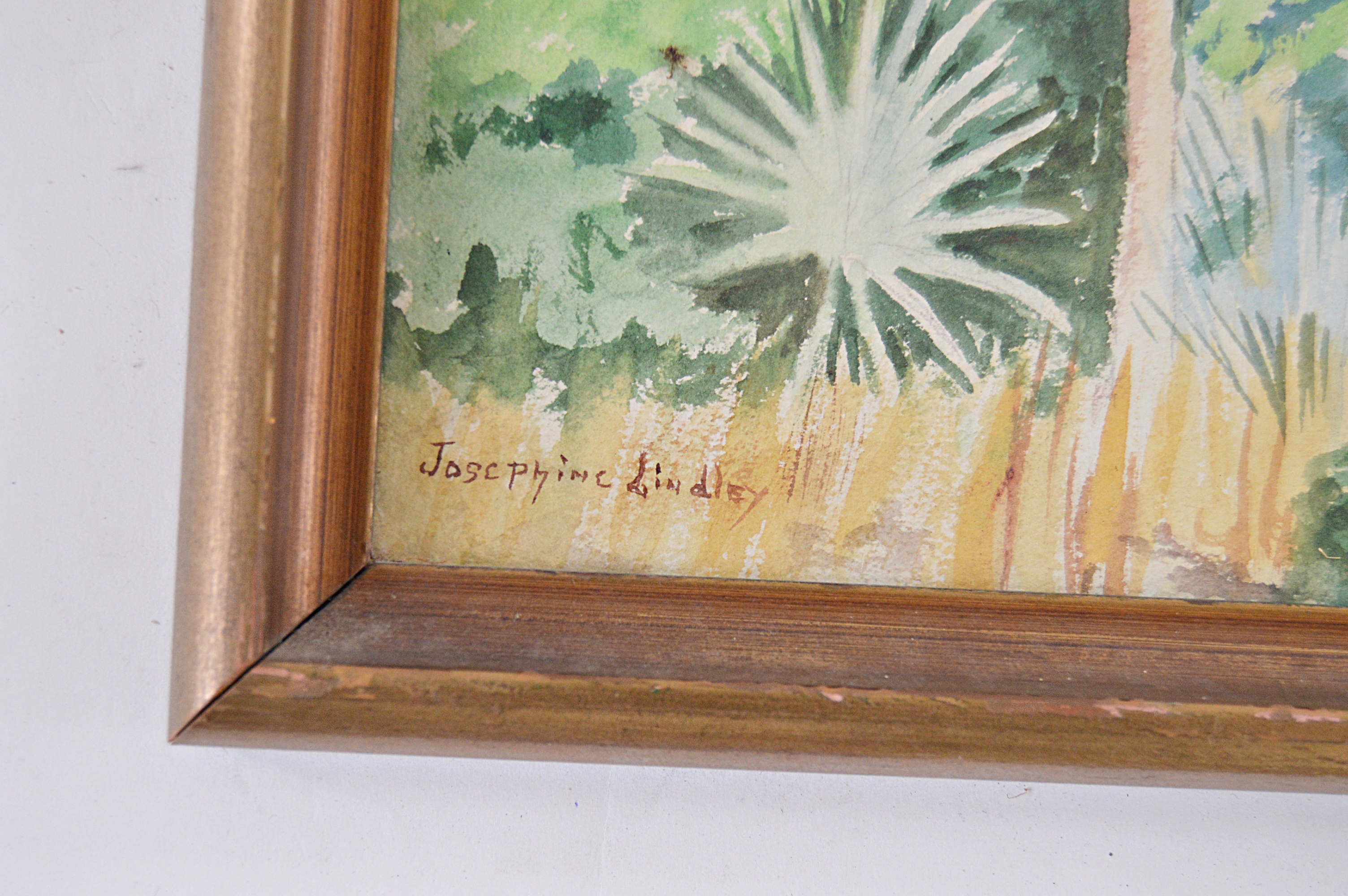 Josephine Lindley Watercolor Landscape on Paper