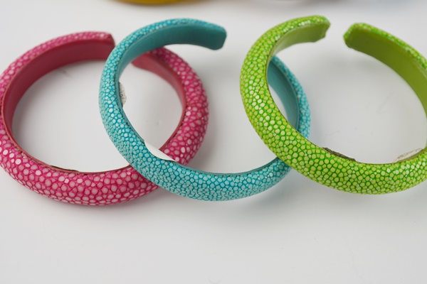 Slim Stingray Leather Cuffs and Costume Bangle Bracelets