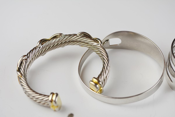 Sterling Silver Necklaces, Silver Tone Costume Cuffs and Barrette