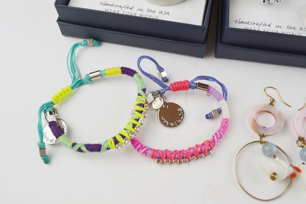 Chart Metalworks Ohio Bottle Opener and Key Chain, and Costume Braided Bracelets