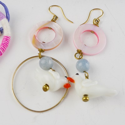 Chart Metalworks Ohio Bottle Opener and Key Chain, and Costume Braided Bracelets