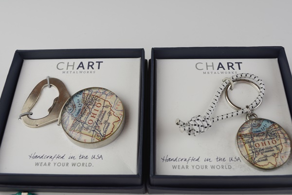 Chart Metalworks Ohio Bottle Opener and Key Chain, and Costume Braided Bracelets