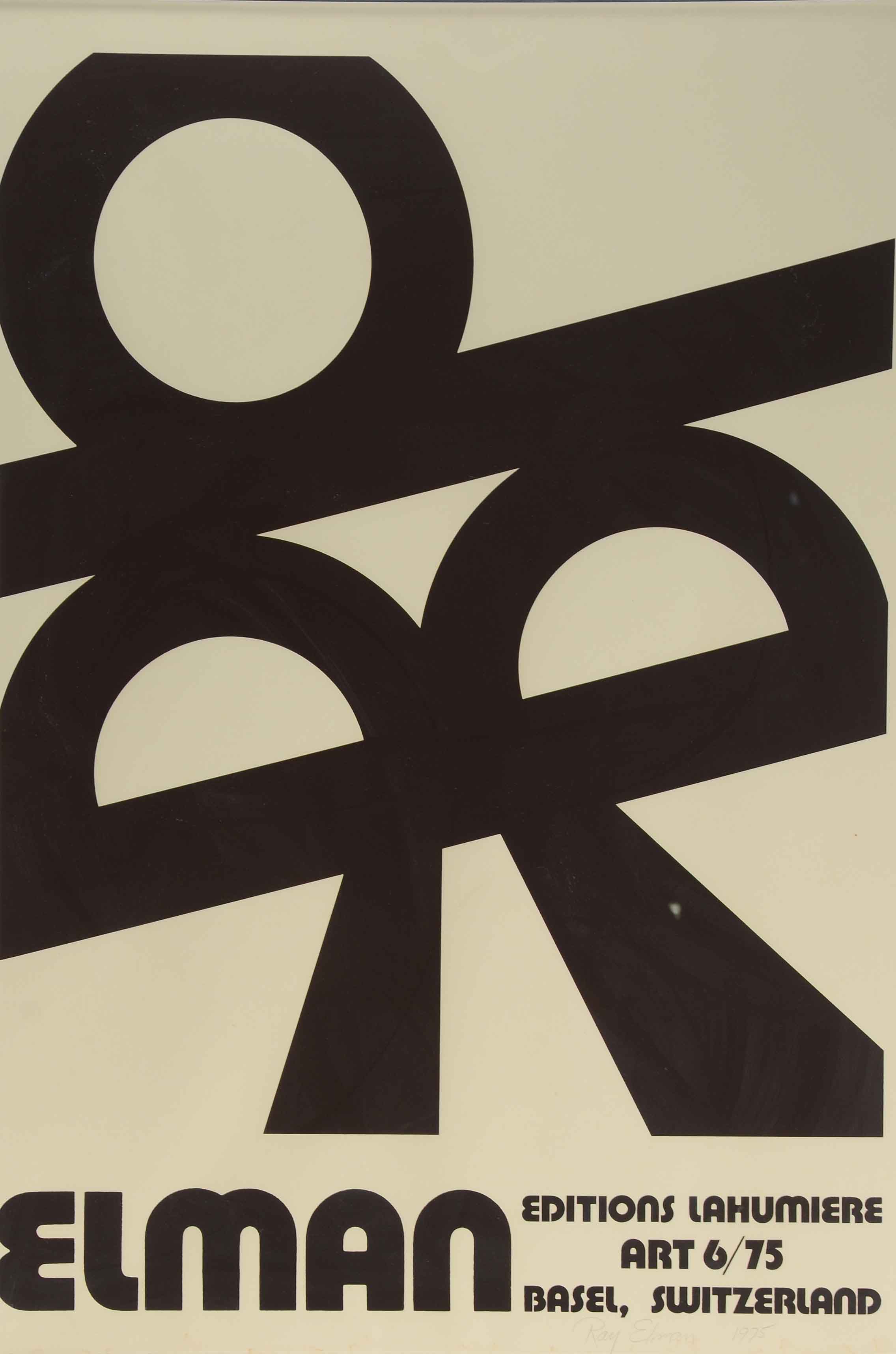 Raymond Elman Signed Lithographic Exhibition Poster