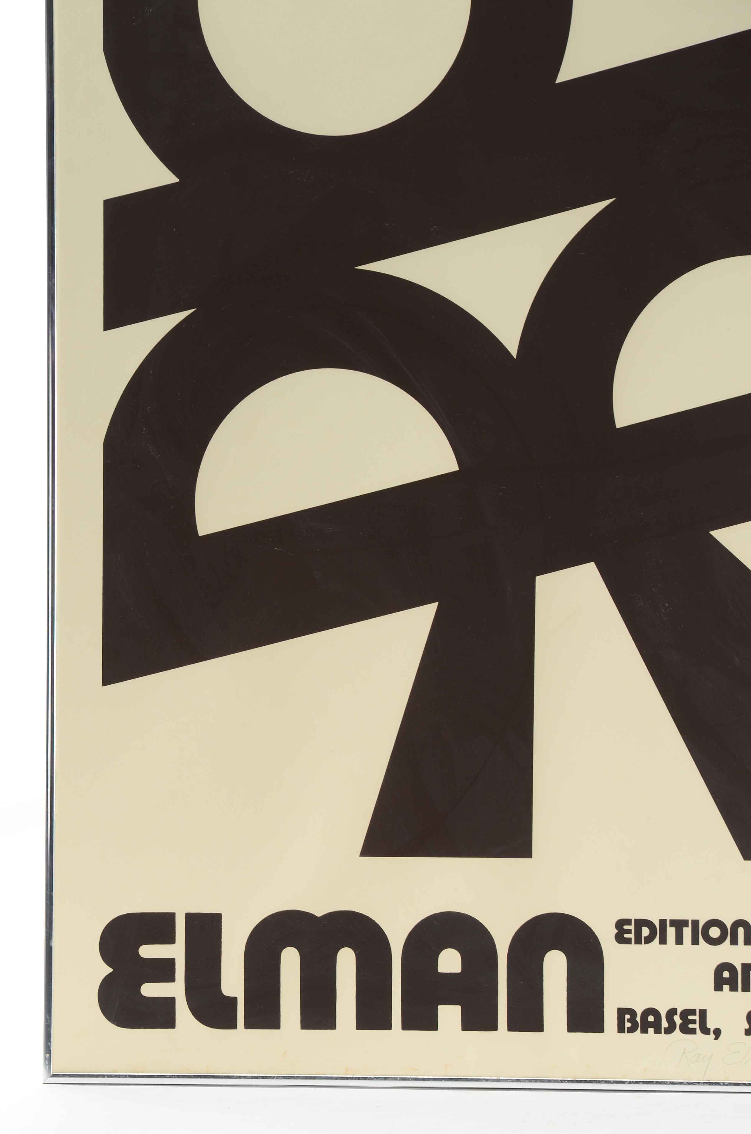 Raymond Elman Signed Lithographic Exhibition Poster