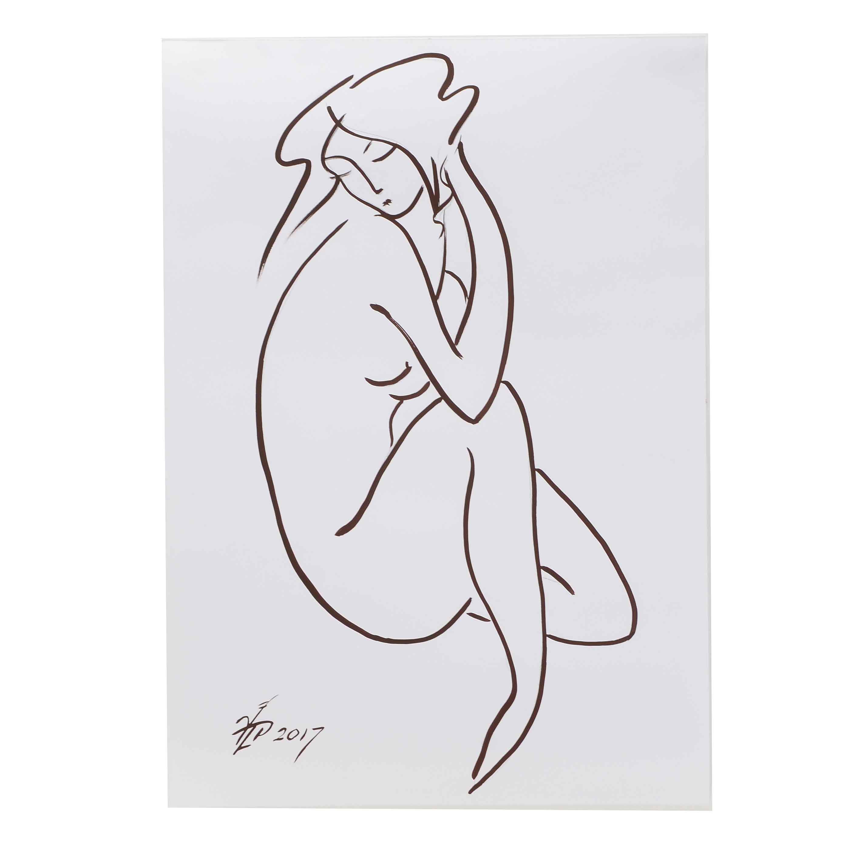 Vladimir Pronkin Original Ink Illustration on Paper