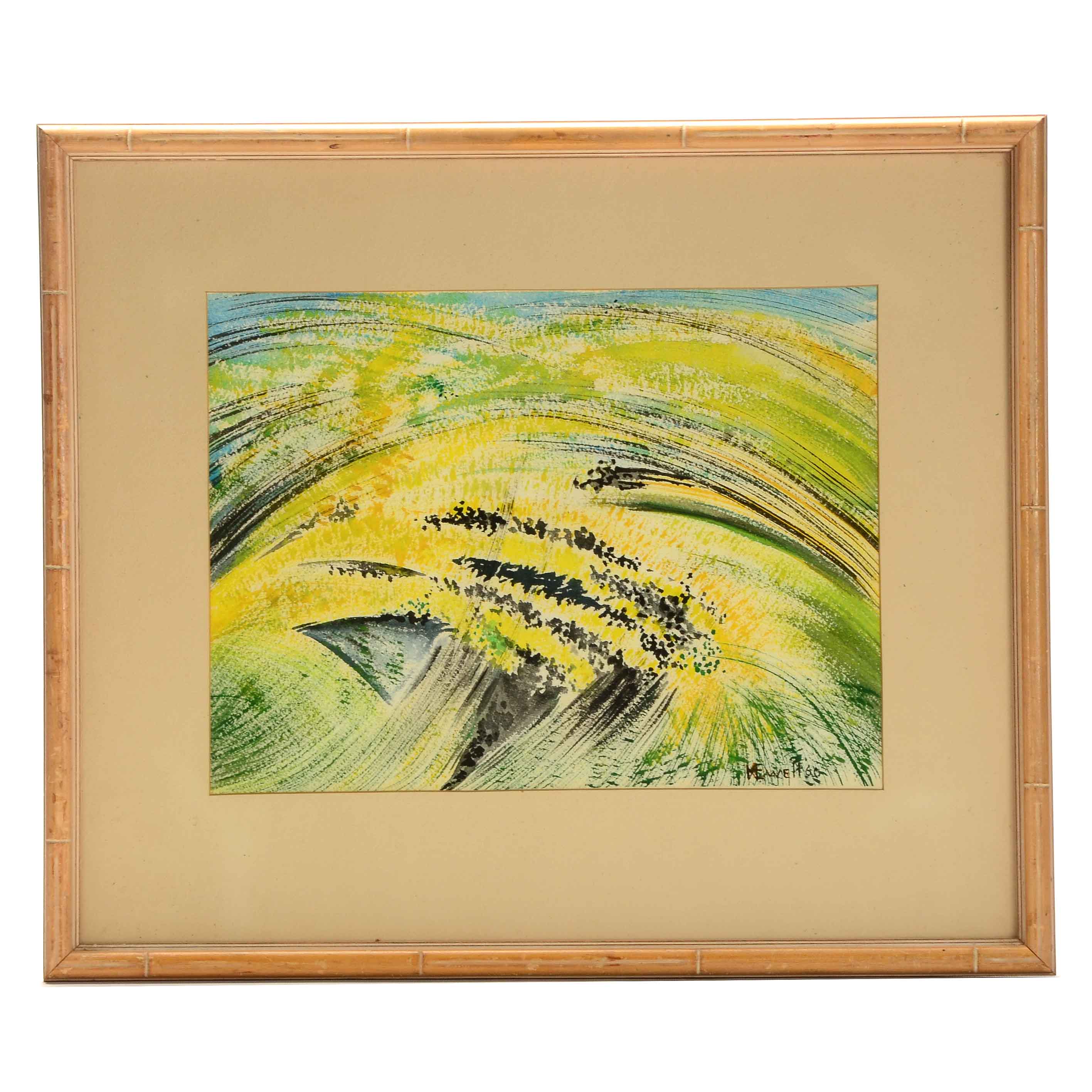 Marjorie Watson Ewell Orignal Watercolor Painting on Paper