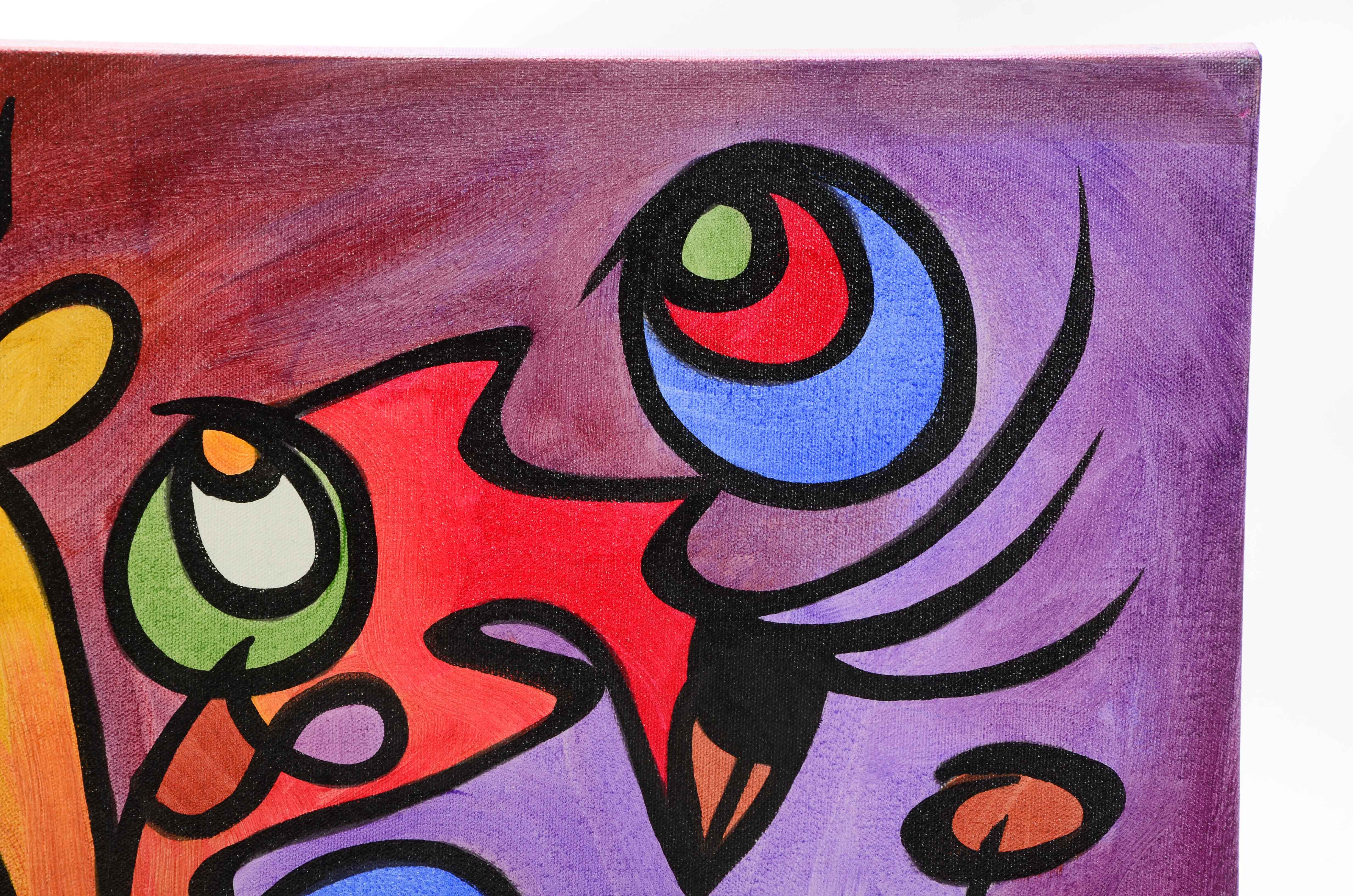 Thomas Fedro Signed Acrylic Pop Art Painting