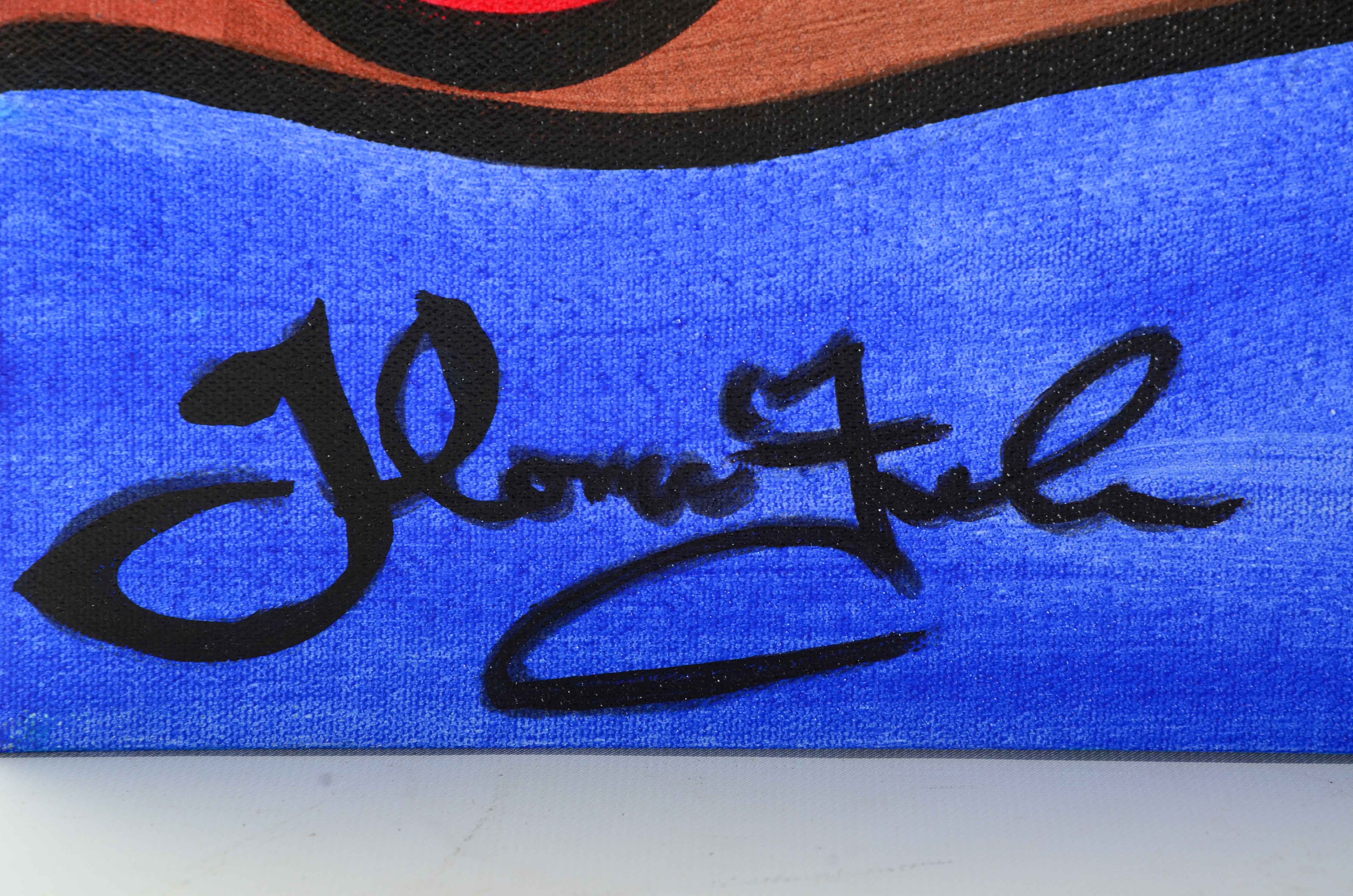 Thomas Fedro Signed Acrylic Pop Art Painting