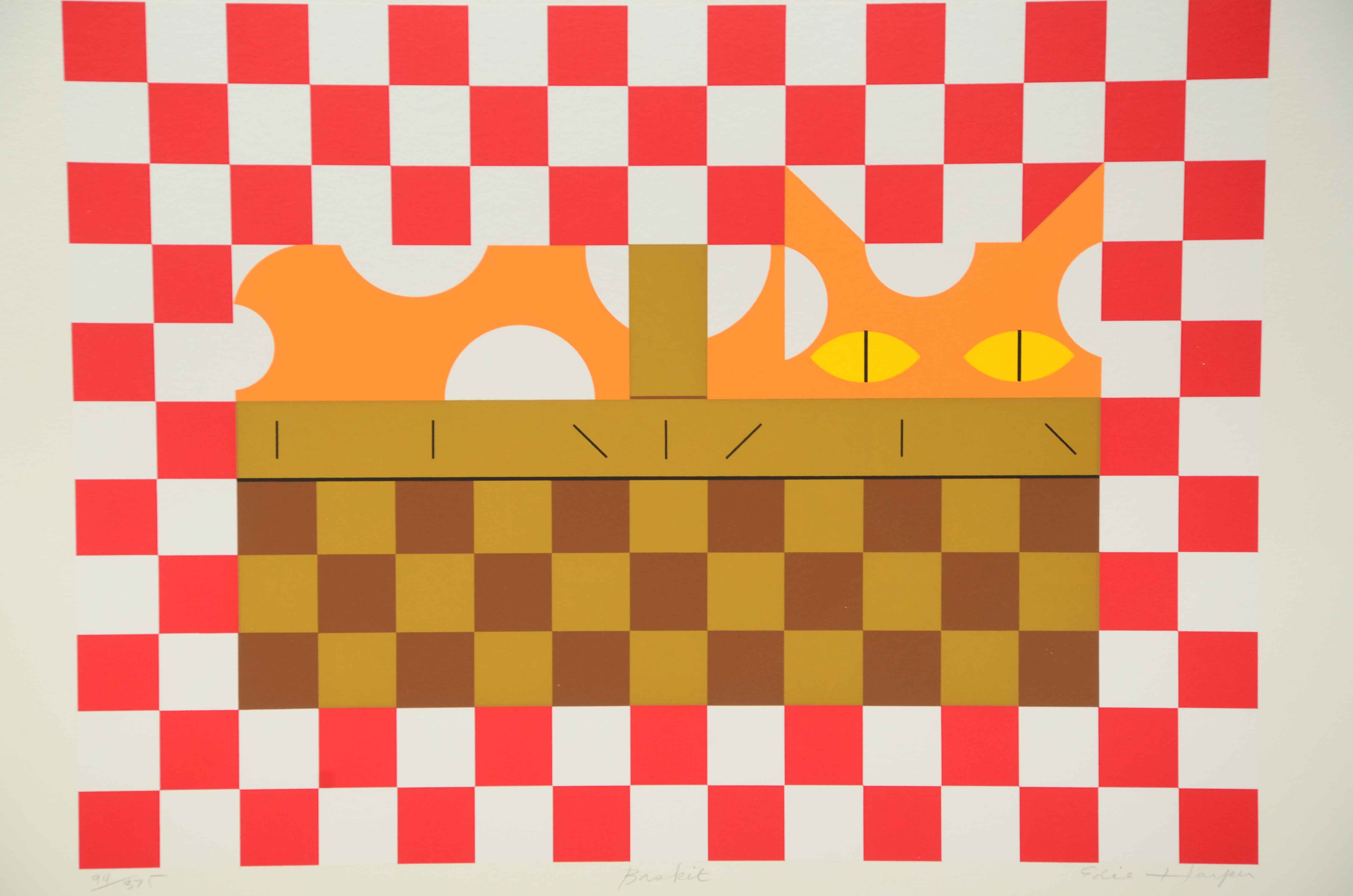 Edie Harper Signed Limited Edition Serigraph "Baskit"