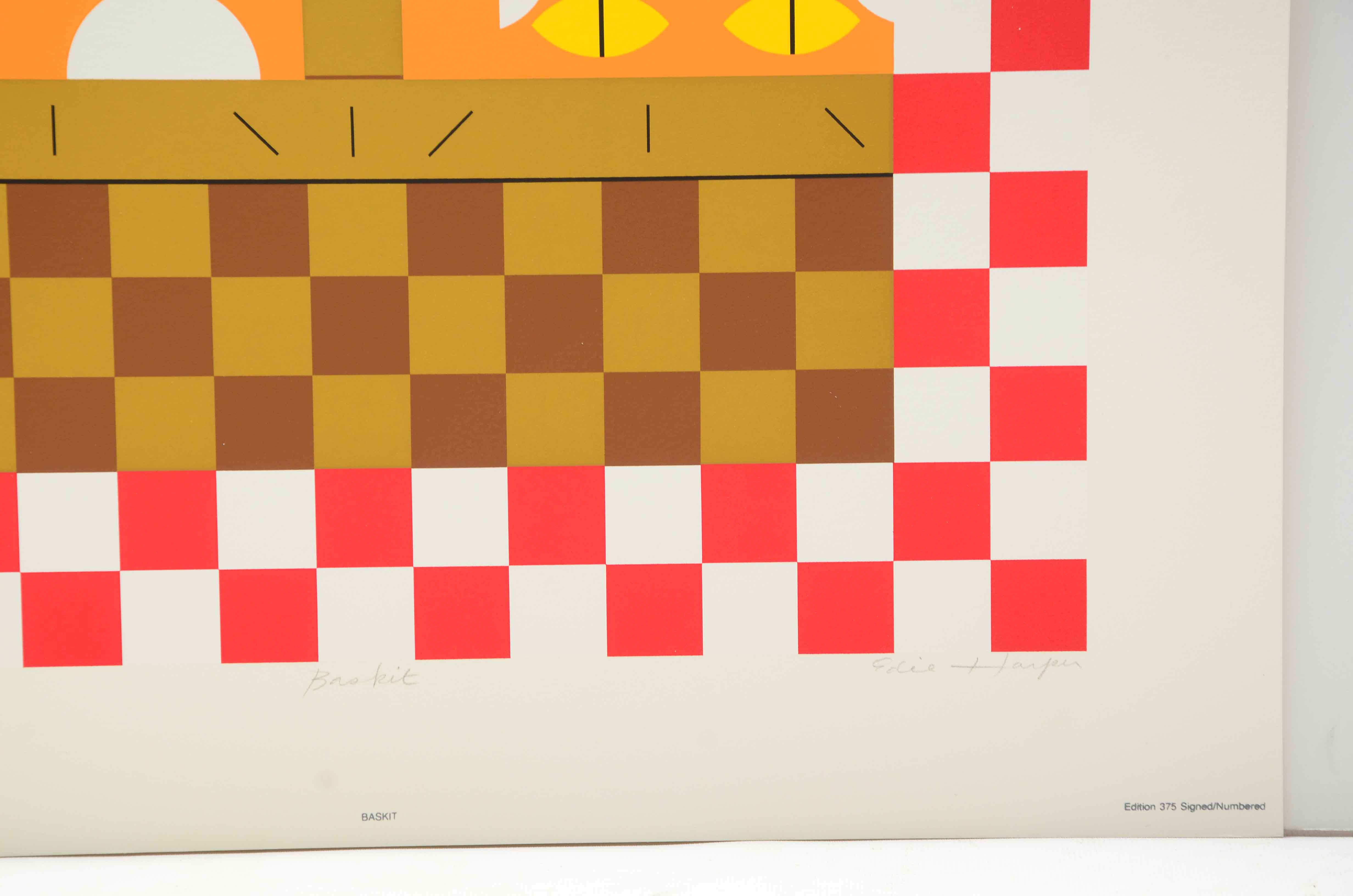 Edie Harper Signed Limited Edition Serigraph "Baskit"