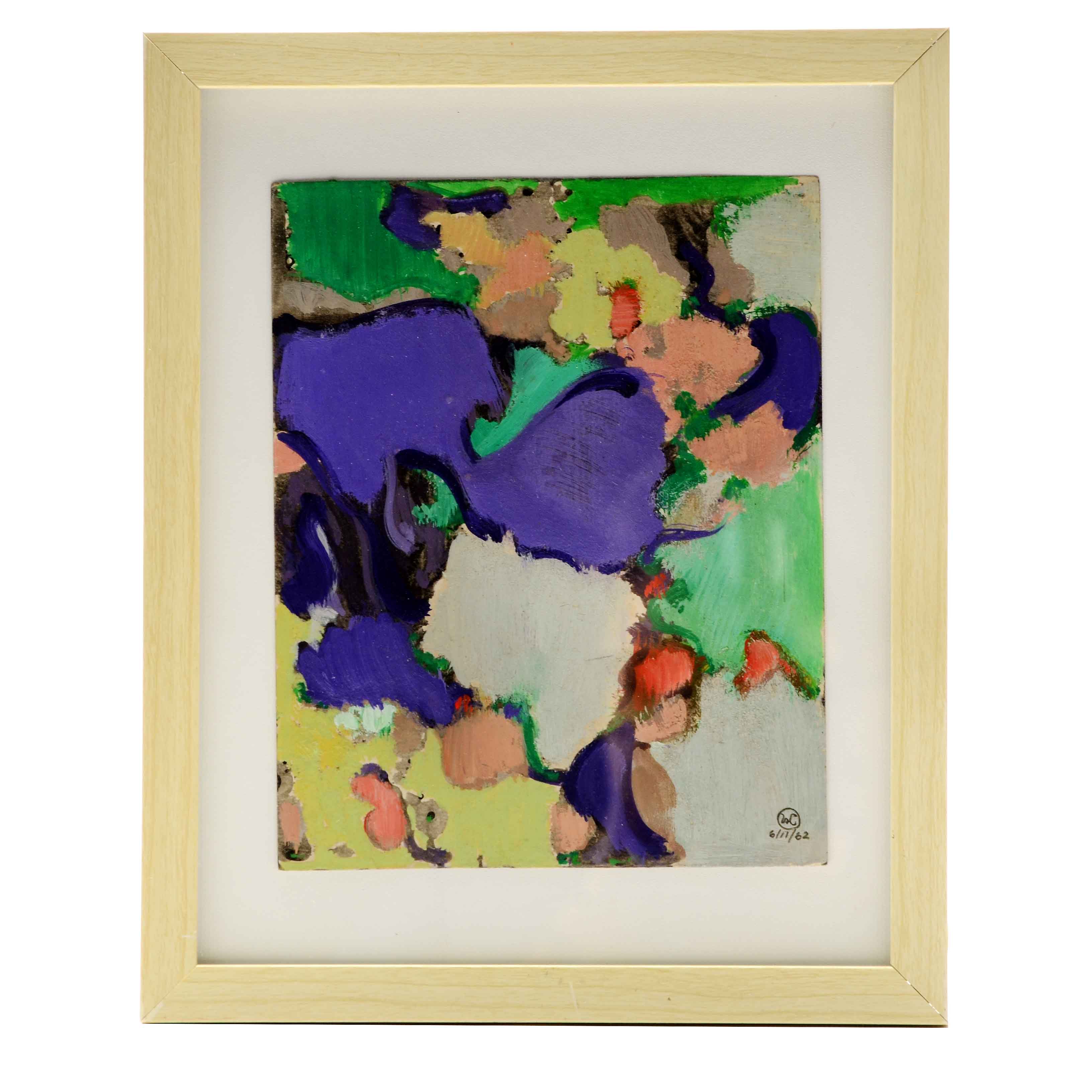 William Littlefield Original 1962 Oil Painting on Paper