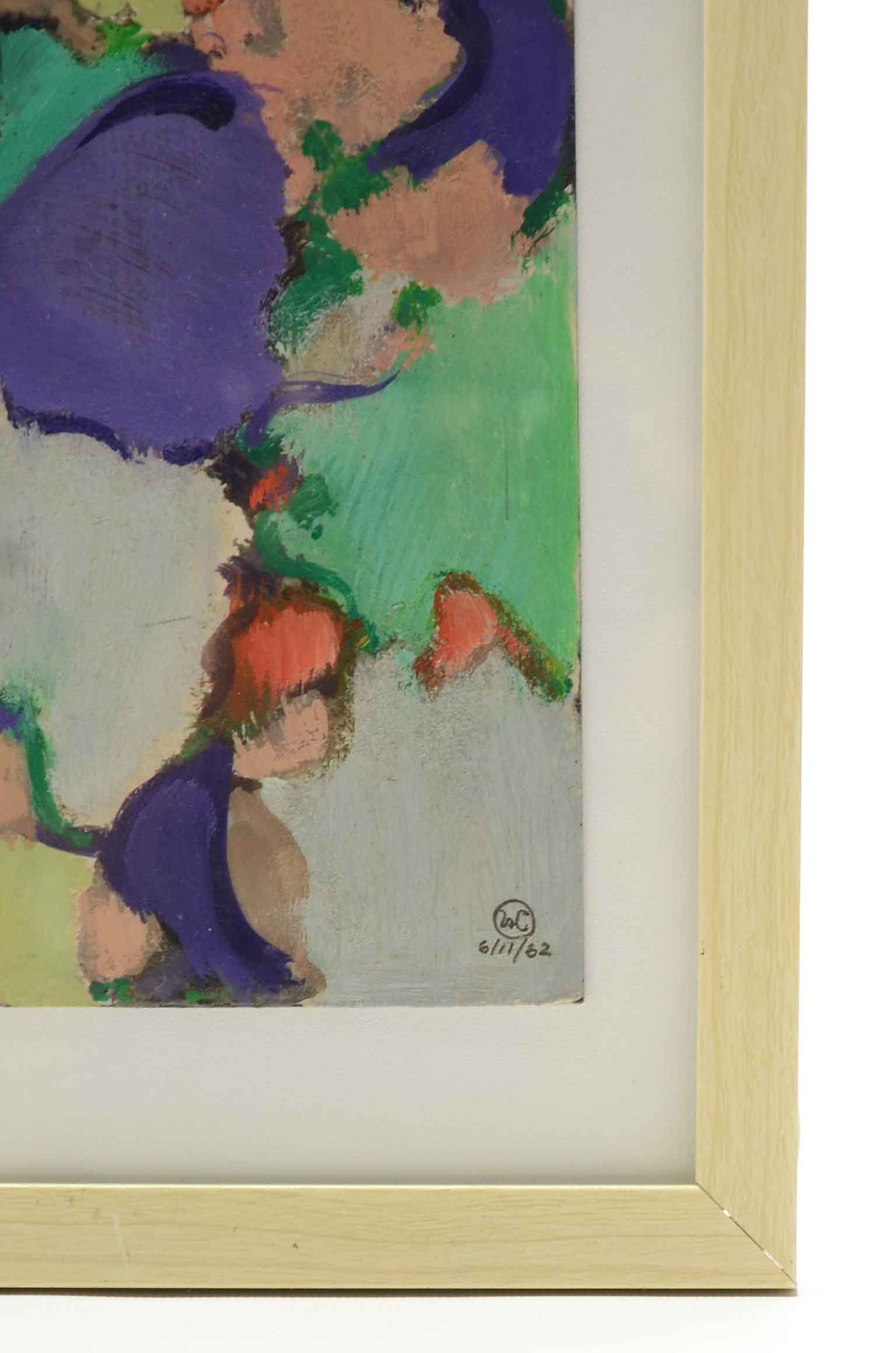 William Littlefield Original 1962 Oil Painting on Paper