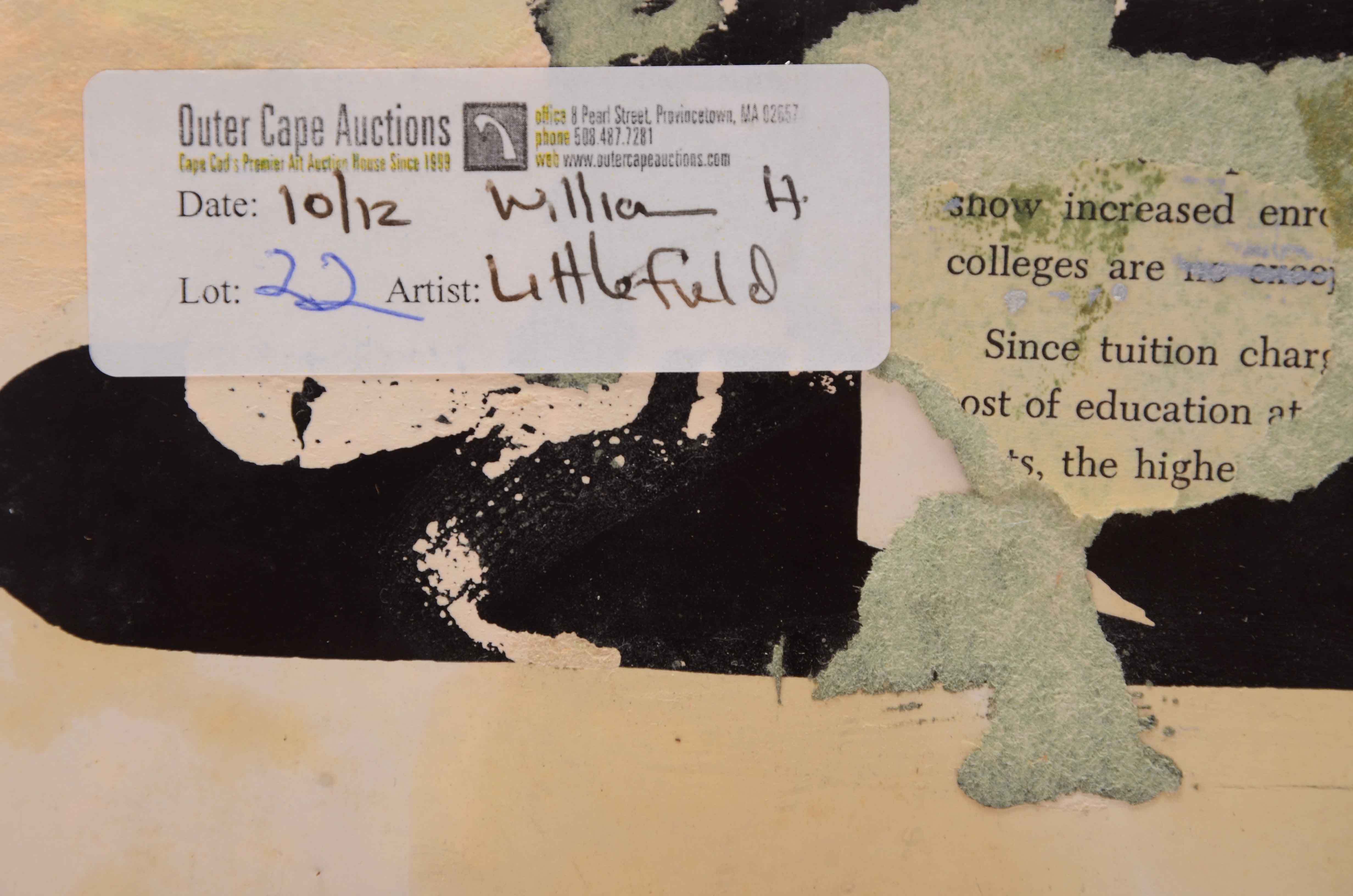 William Littlefield Original 1962 Oil Painting on Paper