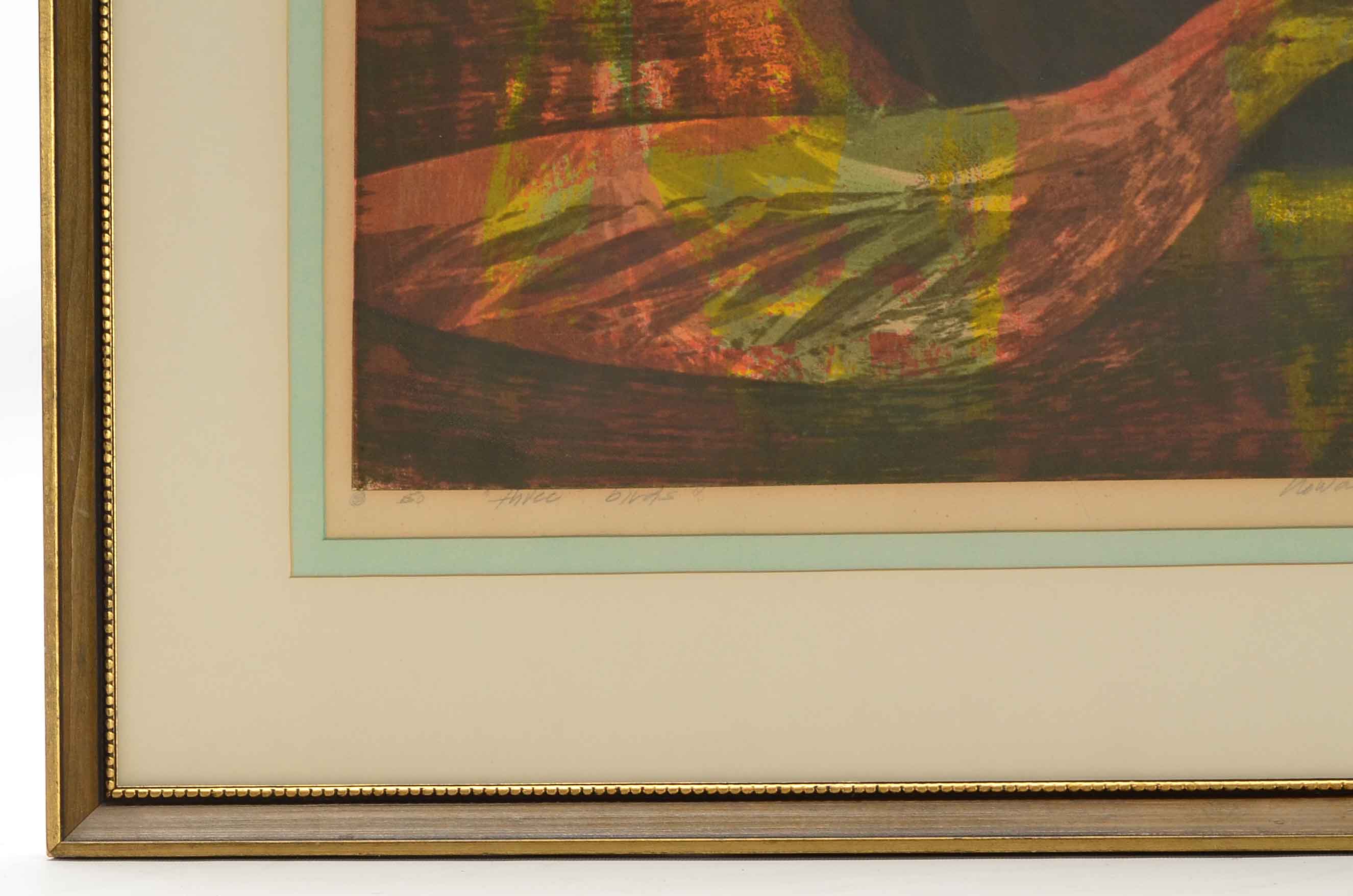 Howard Bradford Serigraph "Three Birds"