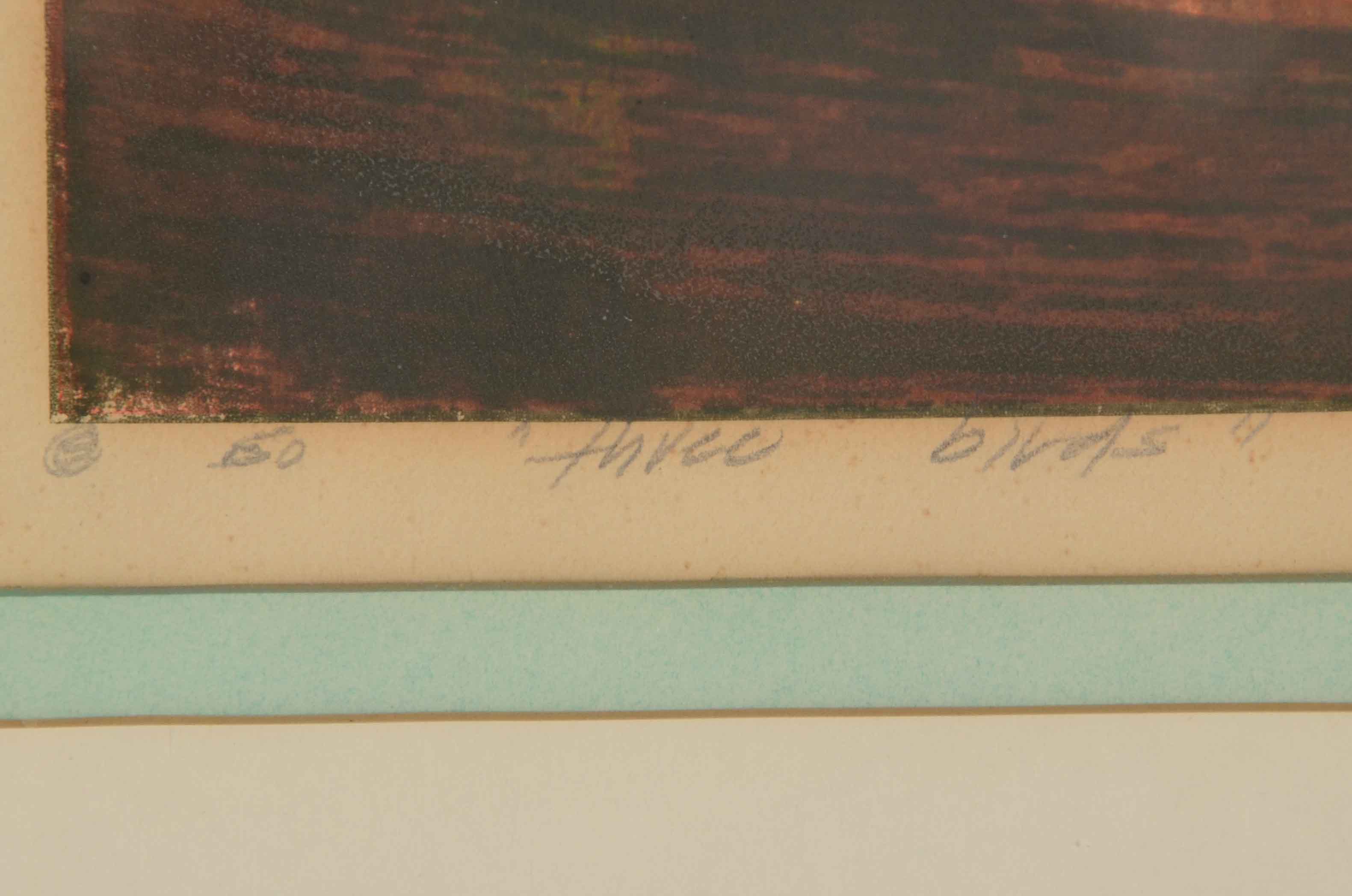 Howard Bradford Serigraph "Three Birds"